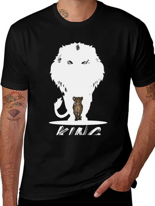 King Lion Cub Graphic Tee - Black T-Shirt
