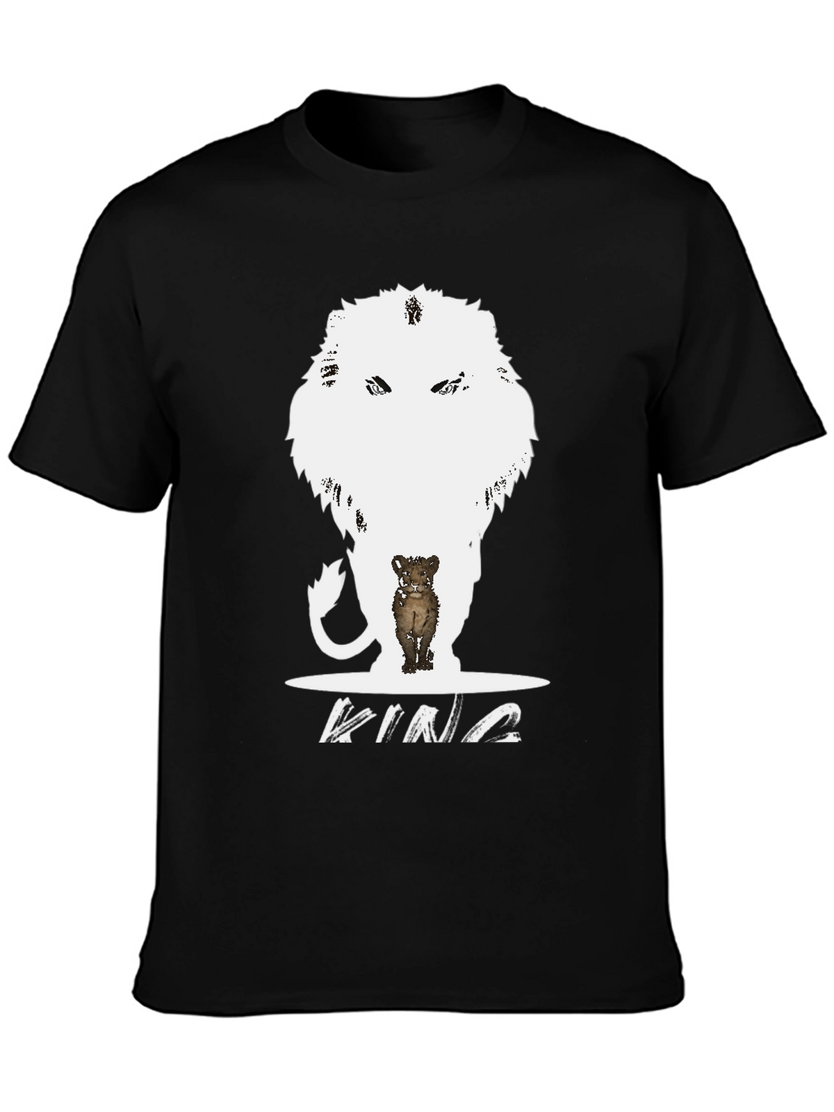King Lion Cub Graphic Tee - Black T-Shirt