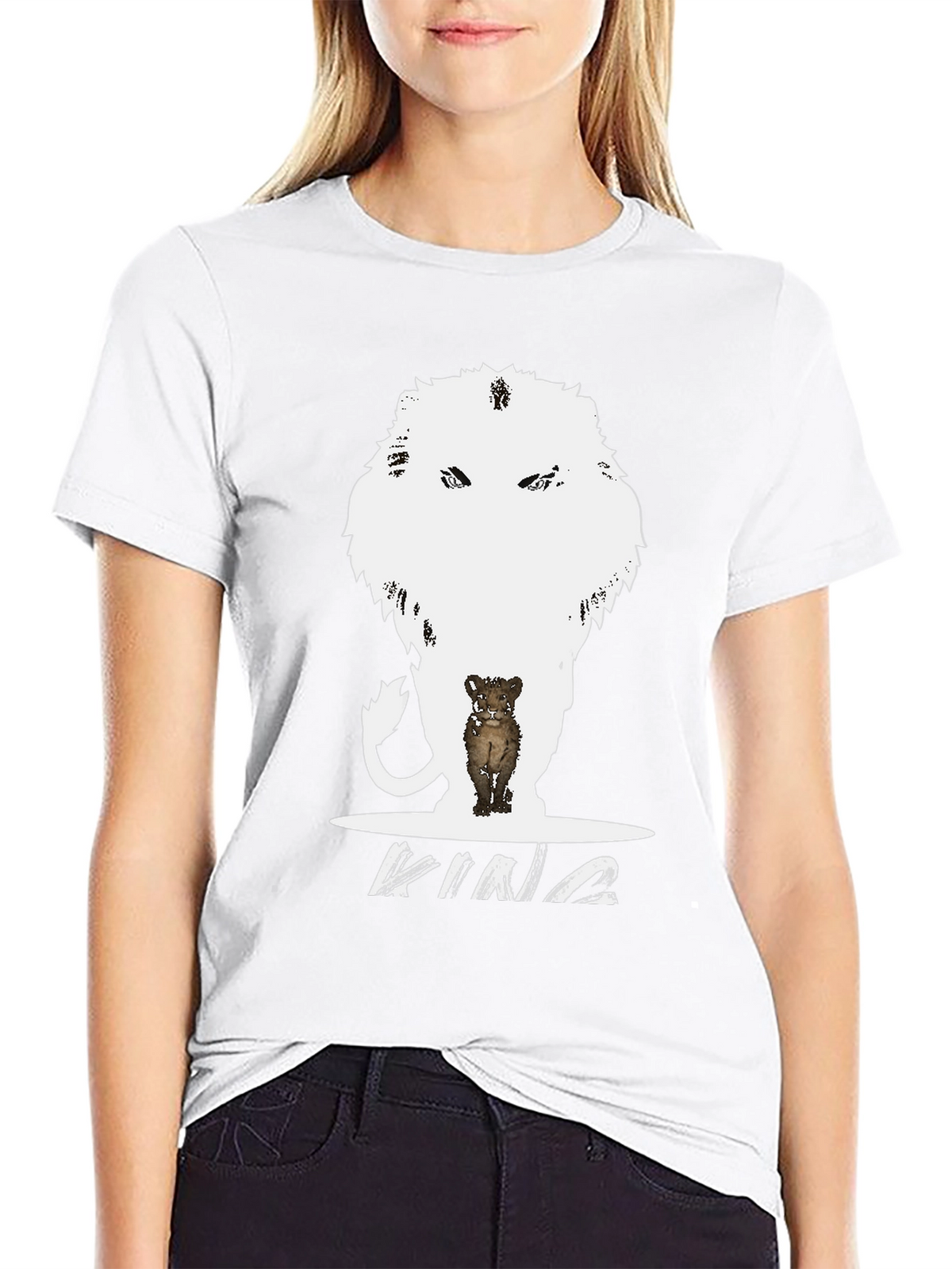 King Lion Cub Graphic Tee - Black T-Shirt