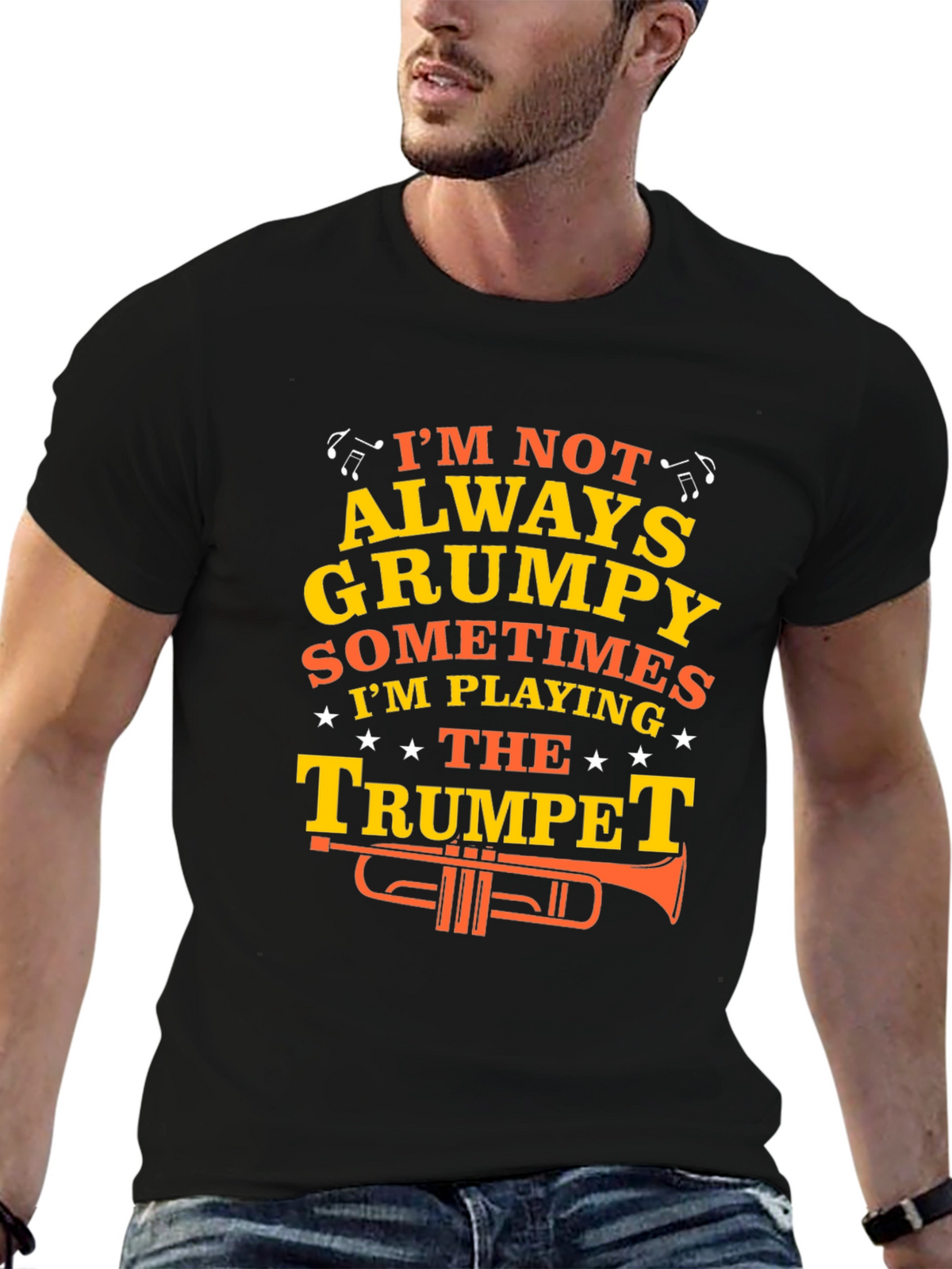 Grumpy Trumpet Player T-Shirt - Funny Musician Tee
