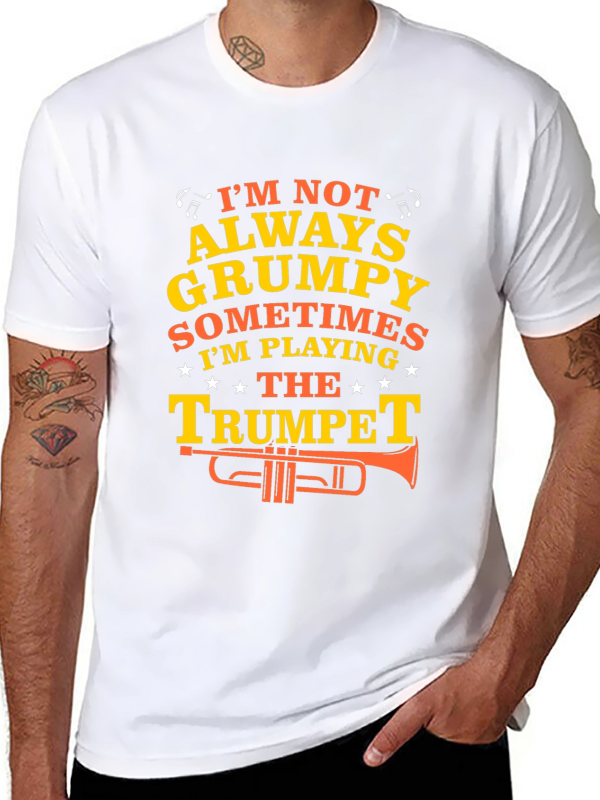 Grumpy Trumpet Player T-Shirt - Funny Musician Tee