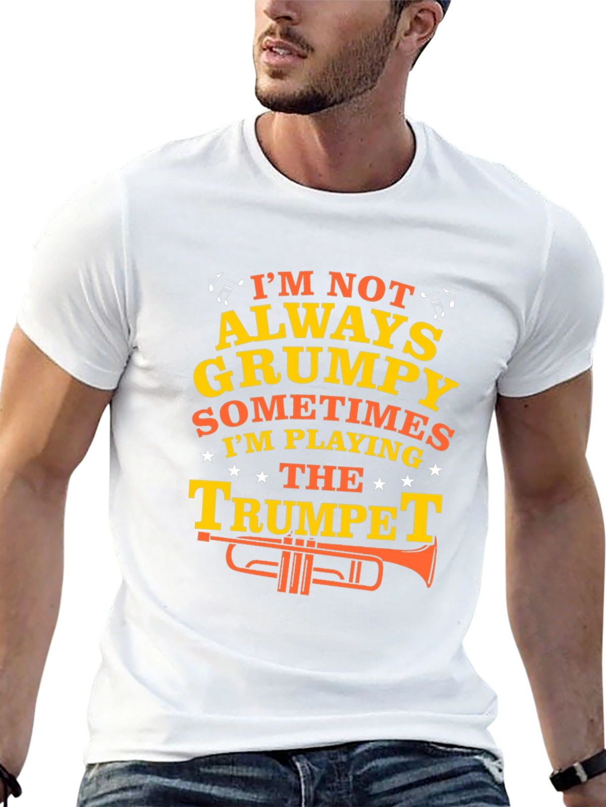 Grumpy Trumpet Player T-Shirt - Funny Musician Tee