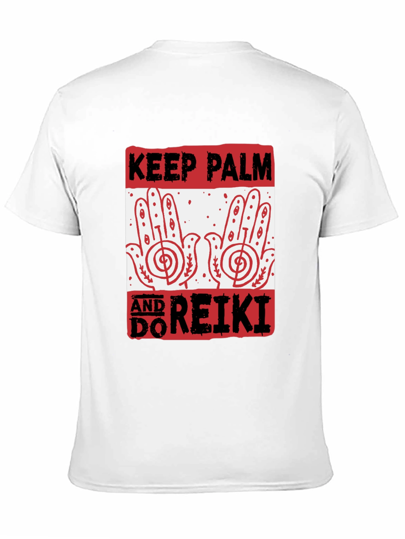 Keep Palm and Do Reiki Black Graphic Tee