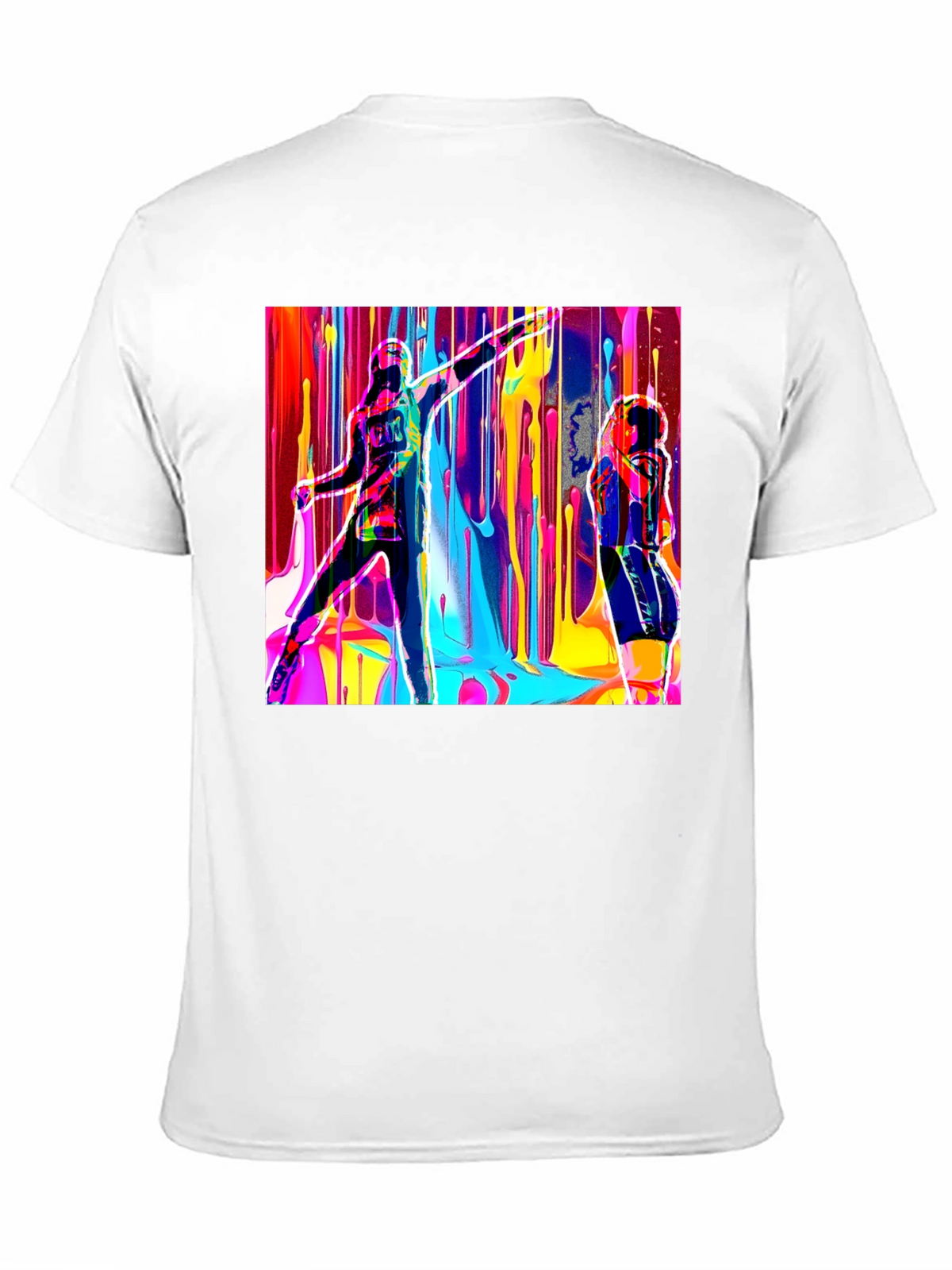 Abstract Art Drip Design Black T-Shirt