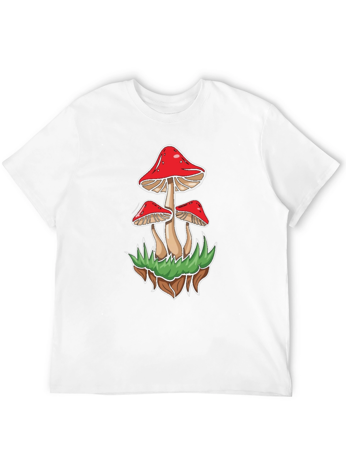 Mushroom Graphic Tee - Black Cotton Blend