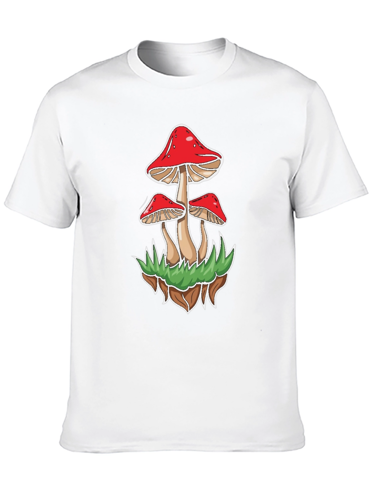 Mushroom Graphic Tee - Black Cotton Blend