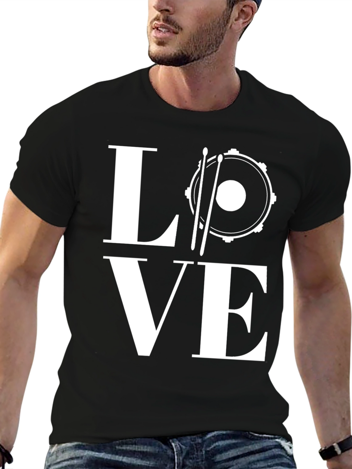 Drummer Love T-Shirt - Black