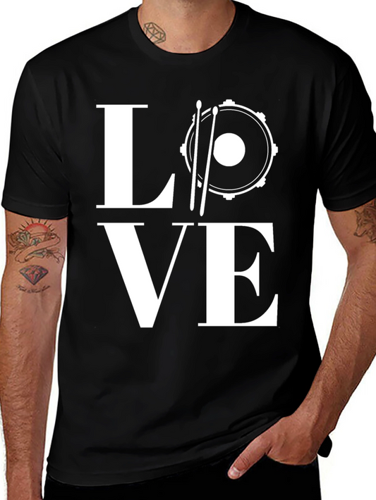 Drummer Love T-Shirt - Black
