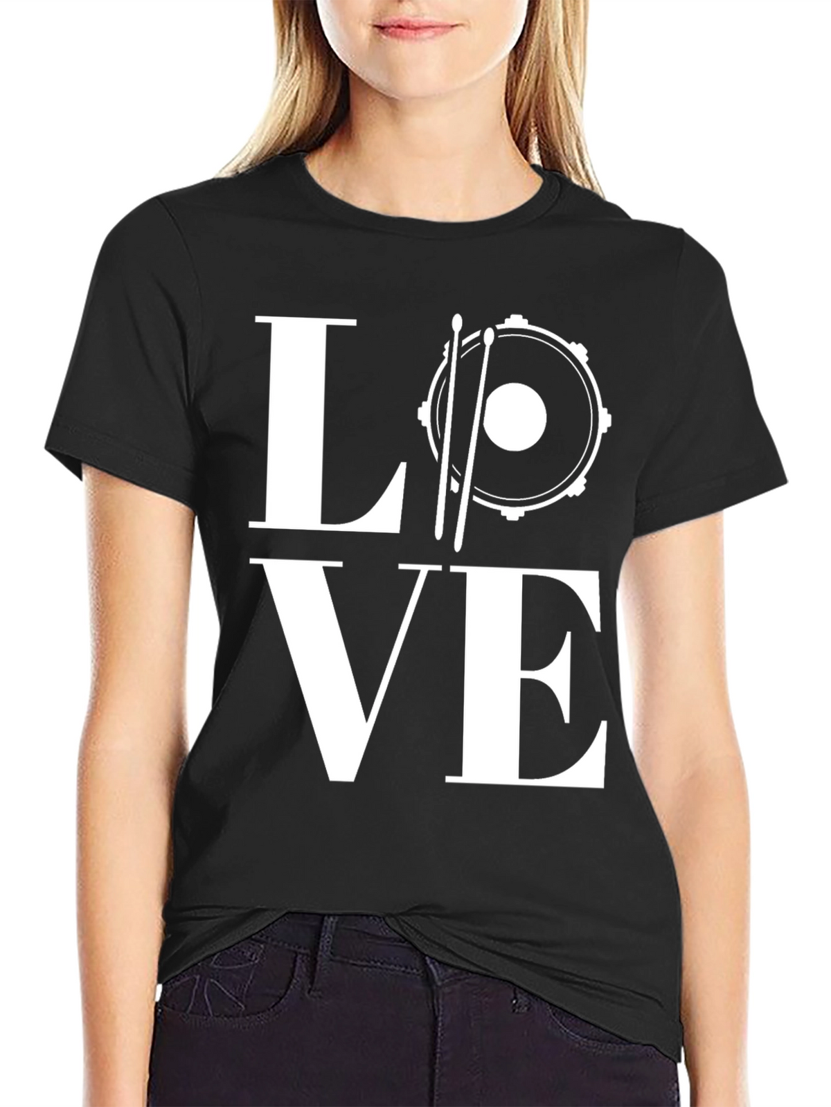 Drummer Love T-Shirt - Black