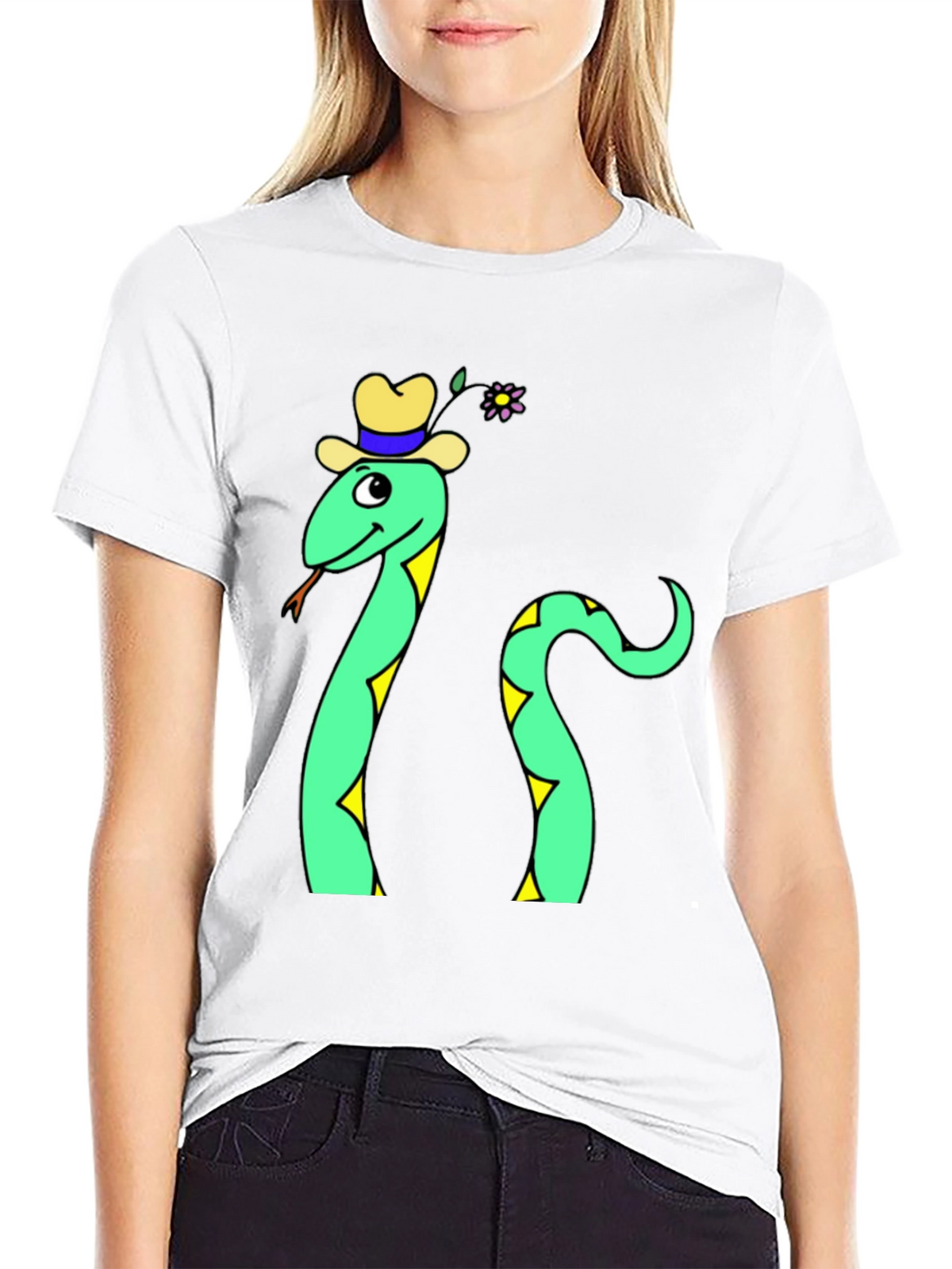 Funny Snake T-Shirt - Cartoon Reptile Graphic Tee