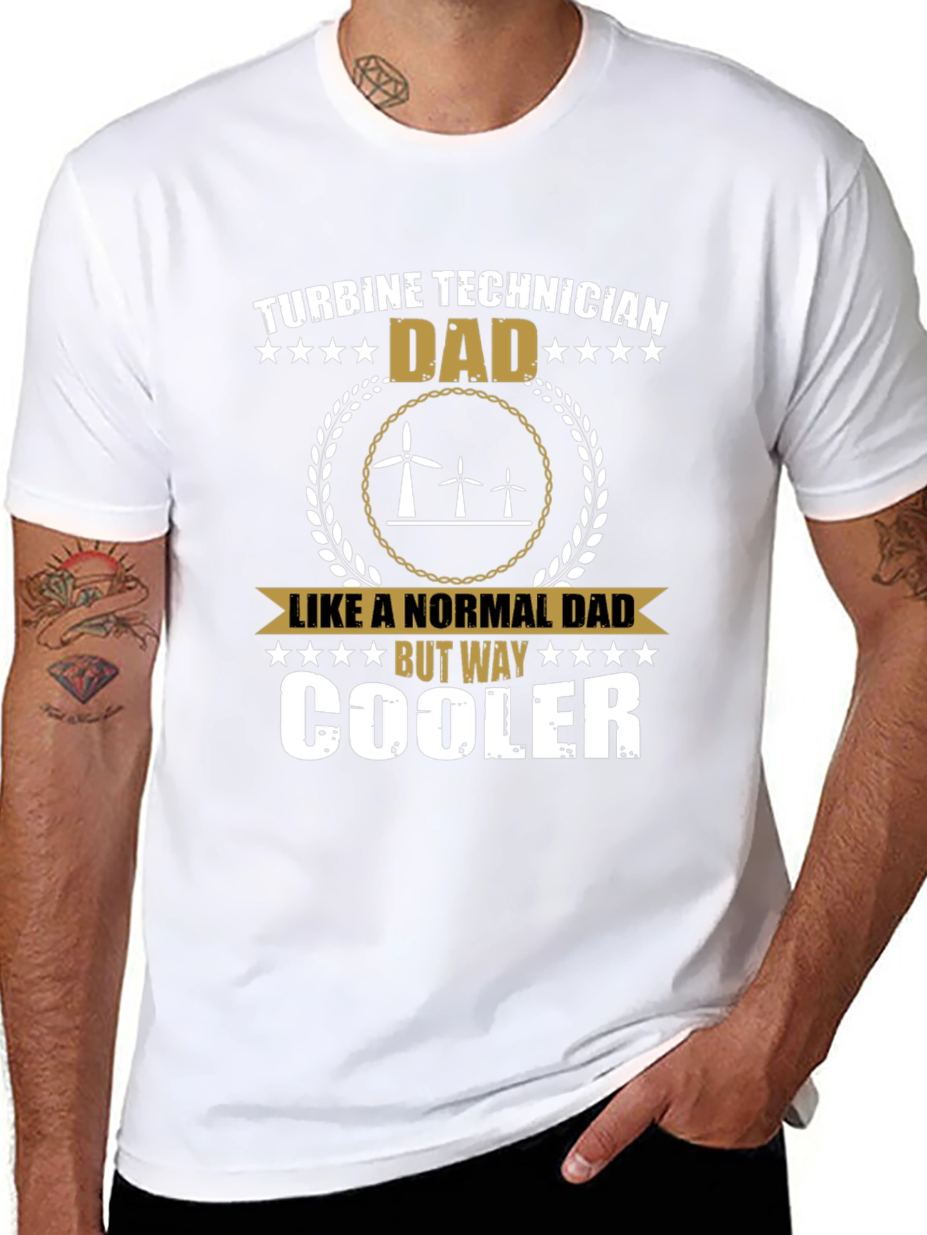 Turbine Technician Dad T-Shirt - Cool Dad Shirt