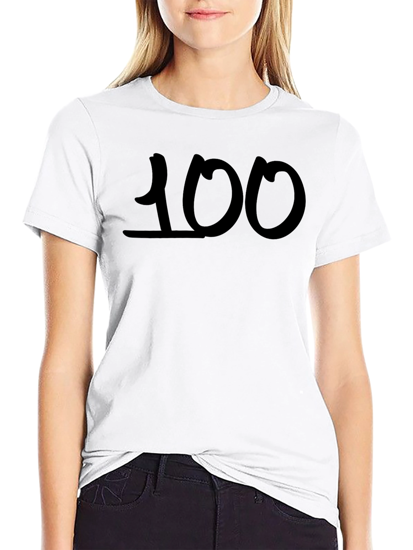 100 Black Graphic Tee - Casual Cool Comfort