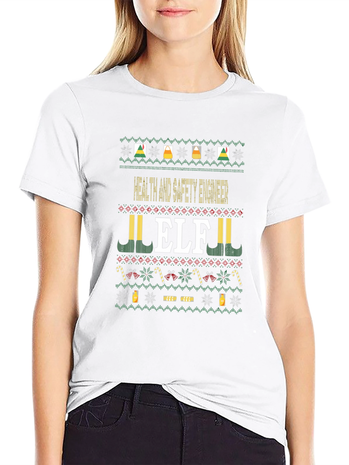 Health and Safety Engineer ELF Christmas Sweater T-Shirt