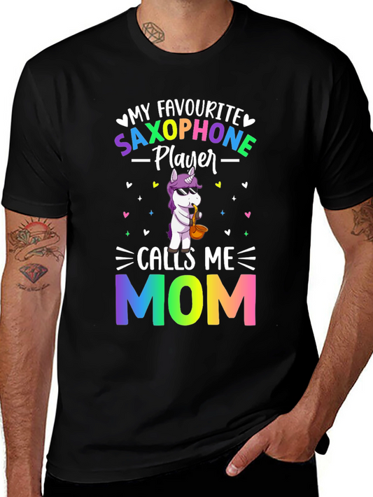 Saxophone Player Mom Graphic T-Shirt