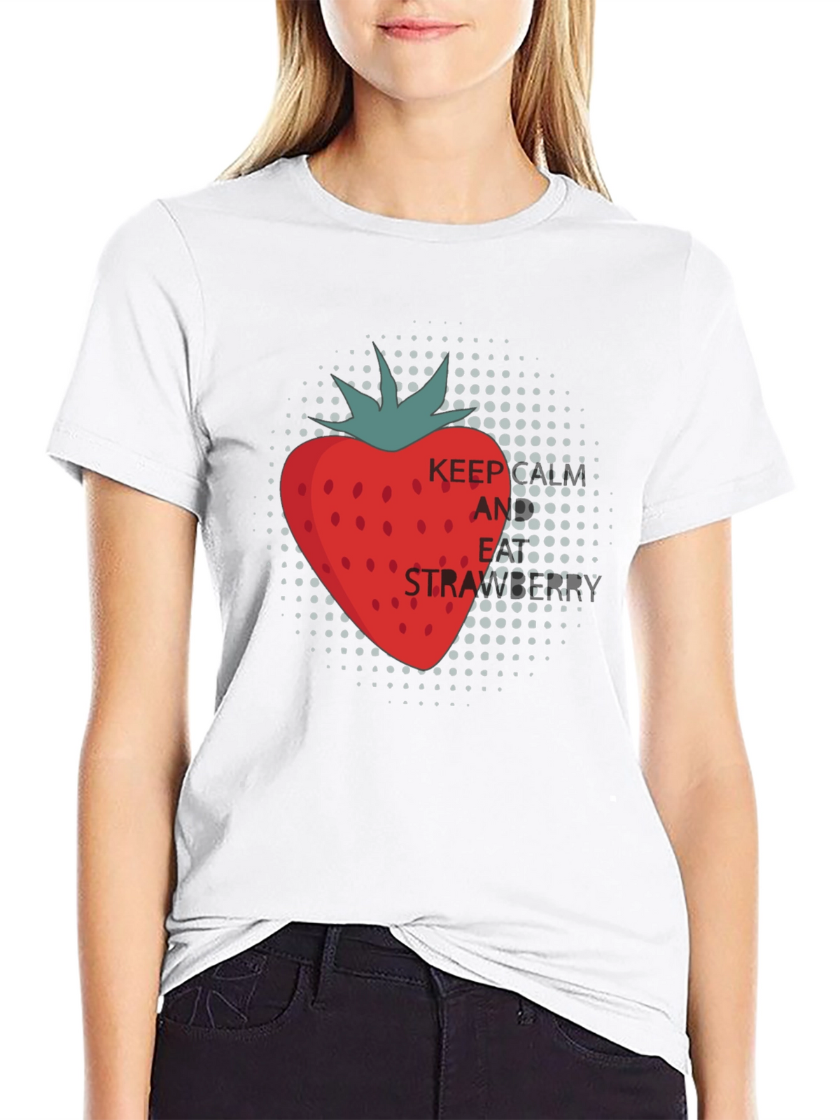 Keep and Eat Strawberries Black T-Shirt