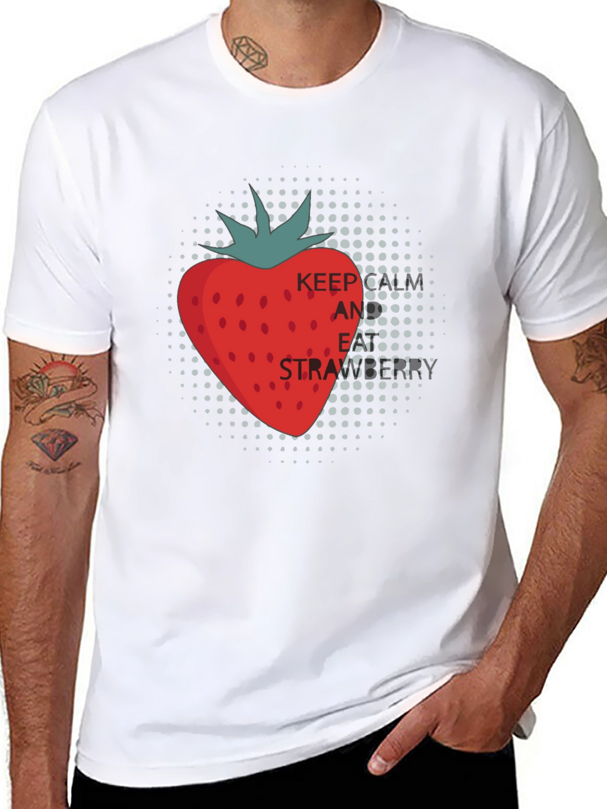 Keep and Eat Strawberries Black T-Shirt