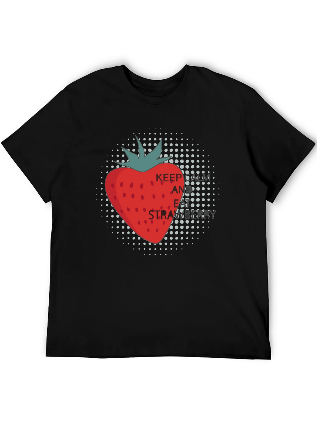 Keep and Eat Strawberries Black T-Shirt