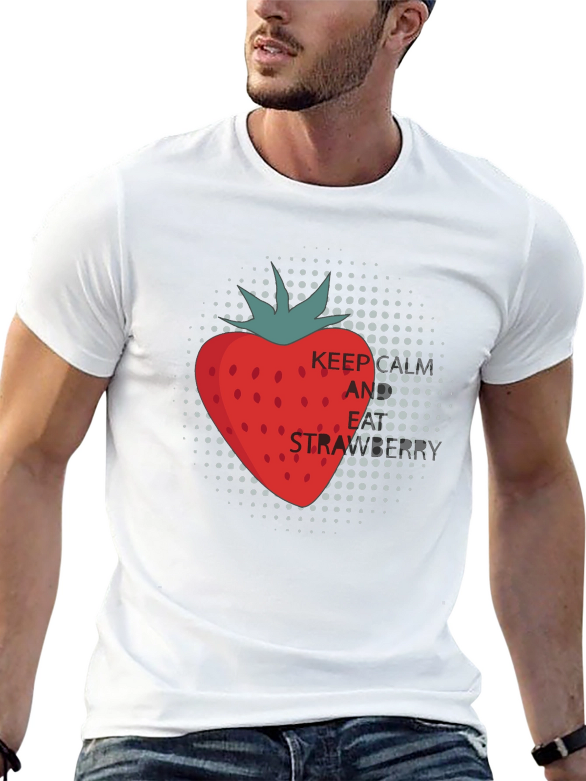 Keep and Eat Strawberries Black T-Shirt