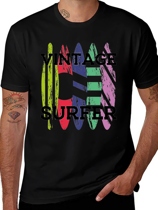 Vintage Surfer T-Shirt - Retro Surfboard Design