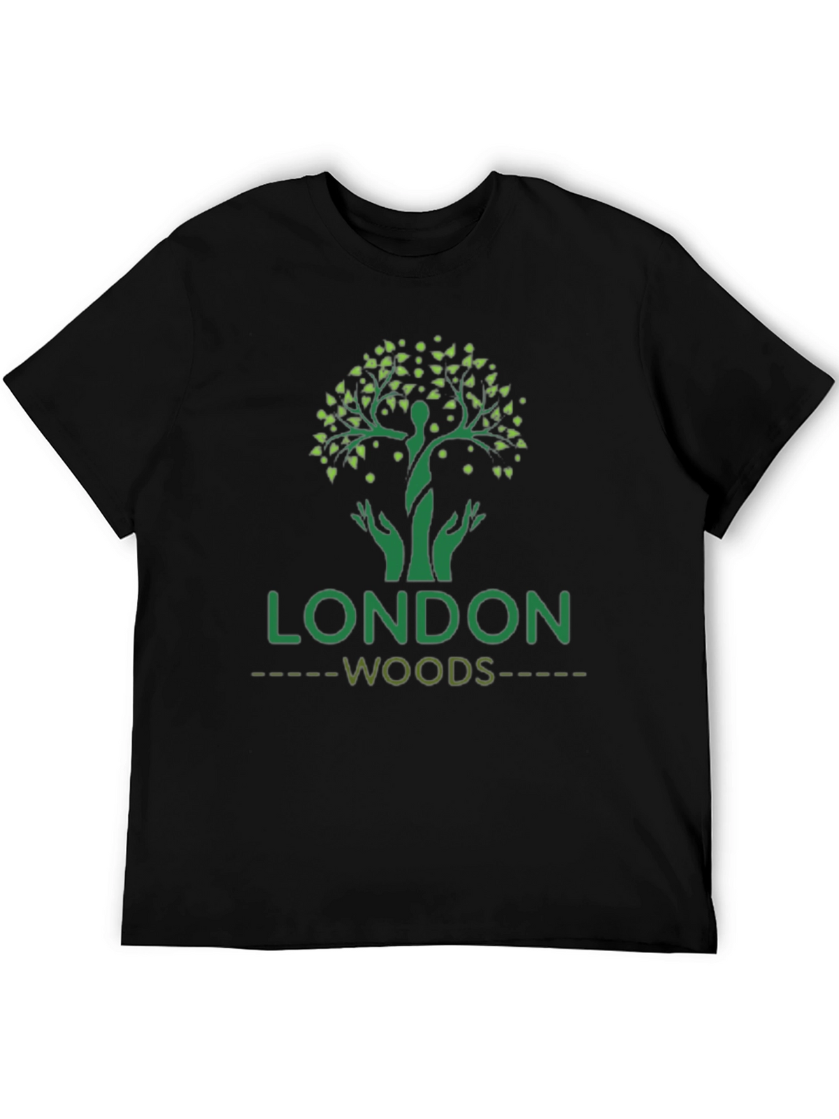 London Woods Tree Graphic Black T-Shirt
