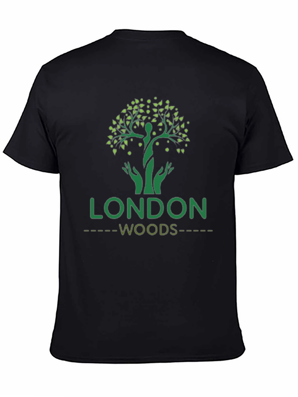 London Woods Tree Graphic Black T-Shirt