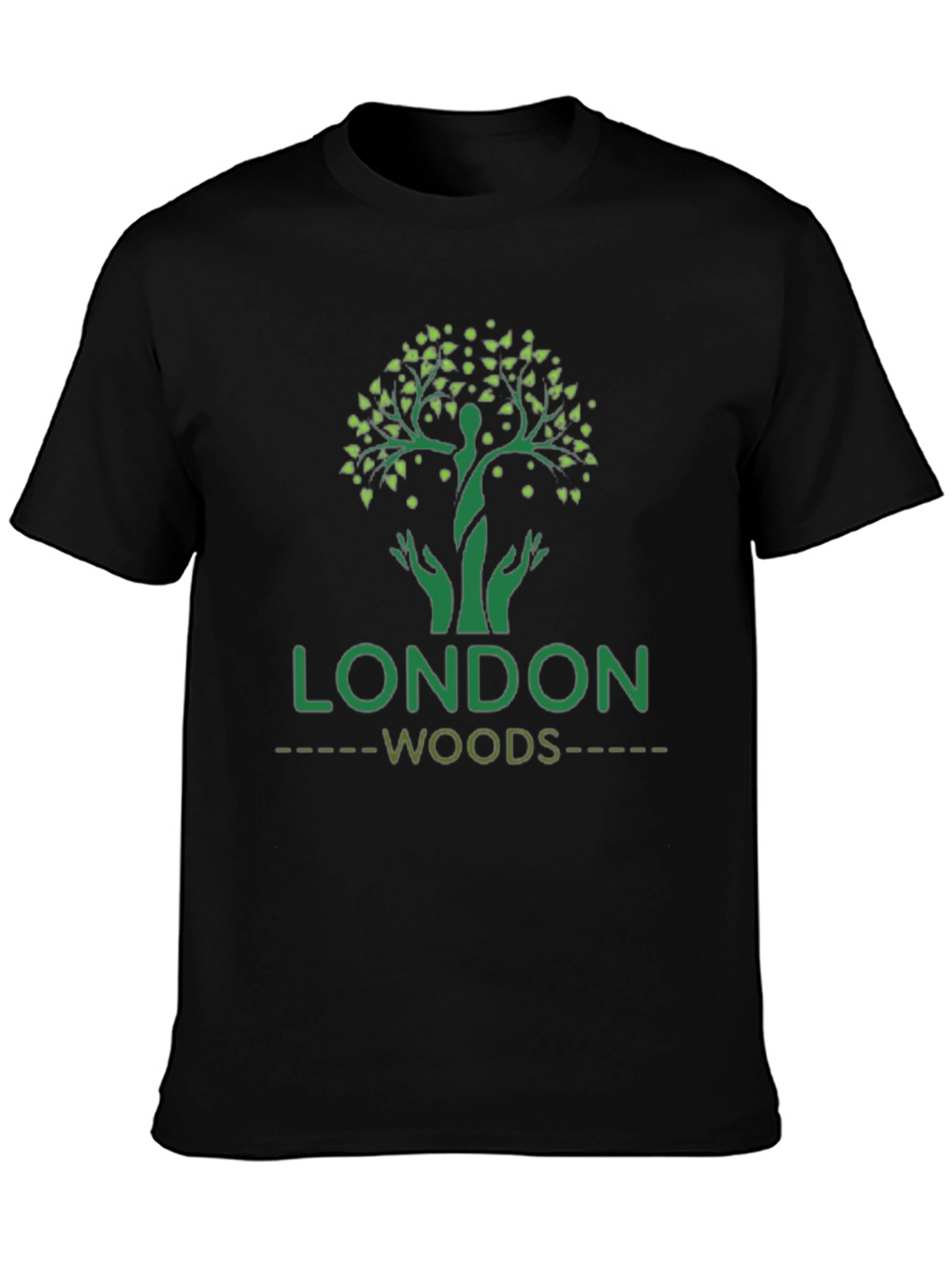 London Woods Tree Graphic Black T-Shirt
