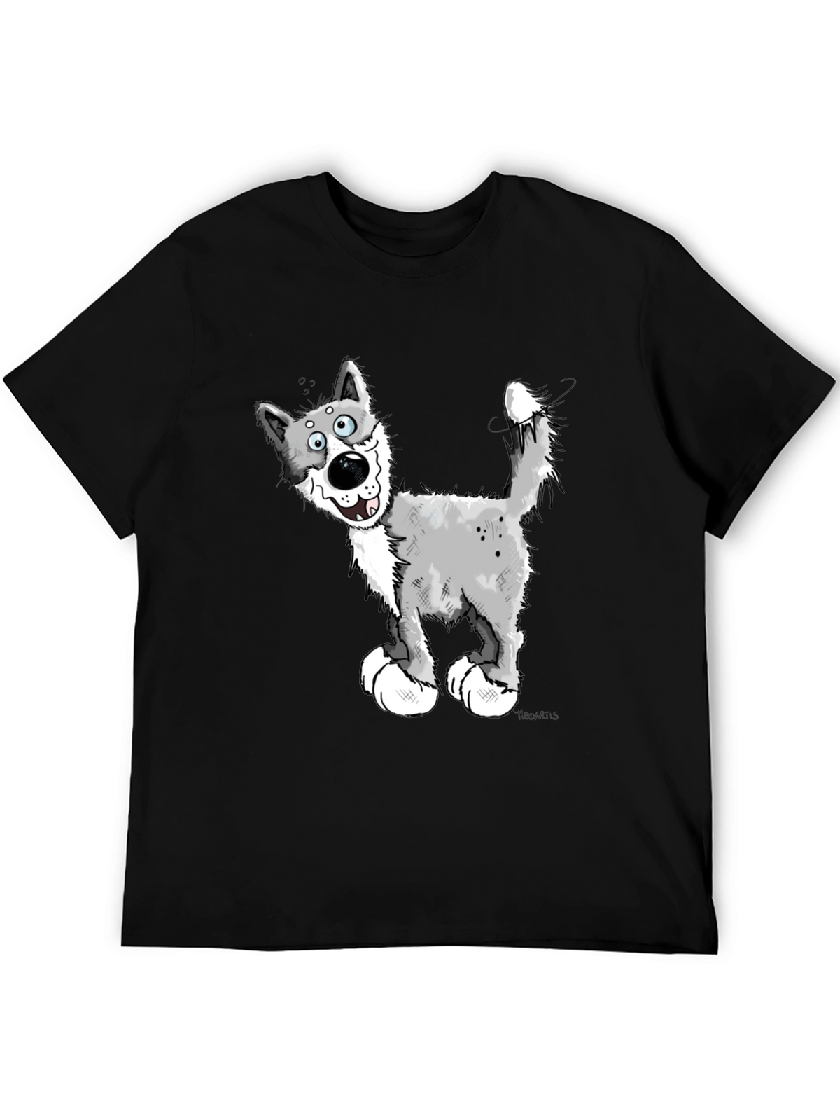 Cartoon Wolf Graphic Tee - Funny Animal Lover Shirt