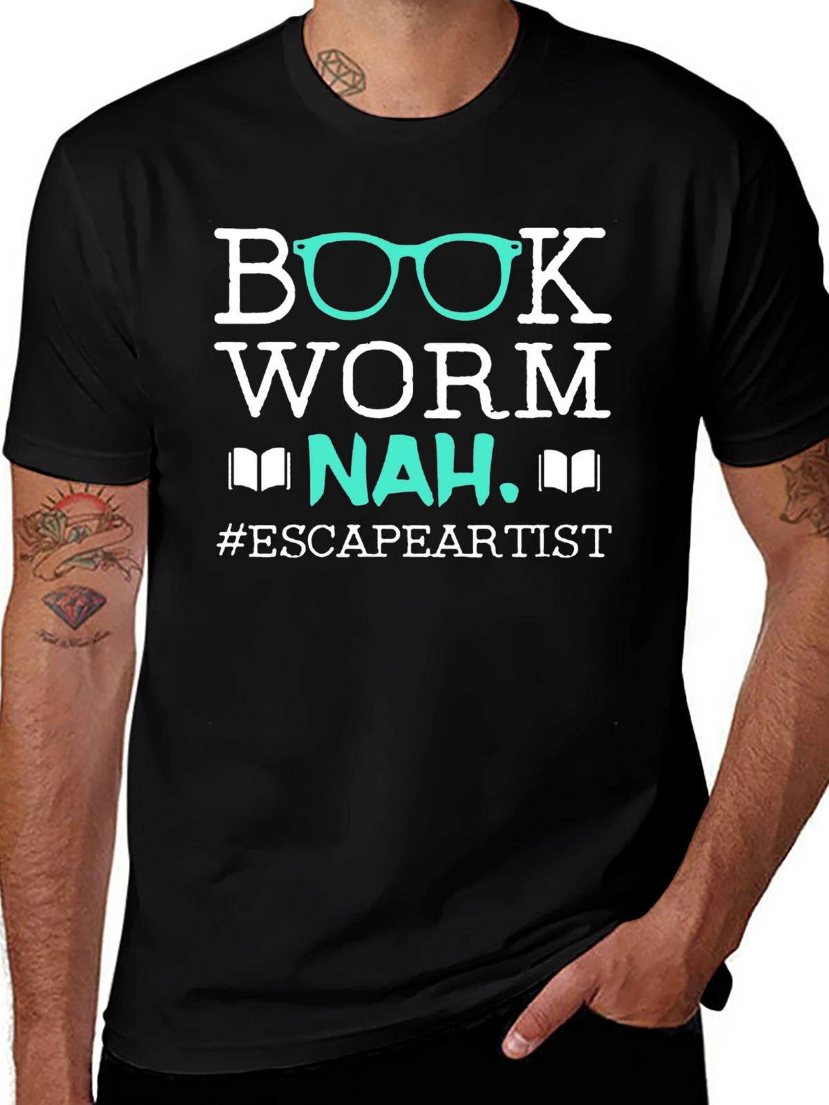 Bookworm Escape Artist Graphic T-Shirt