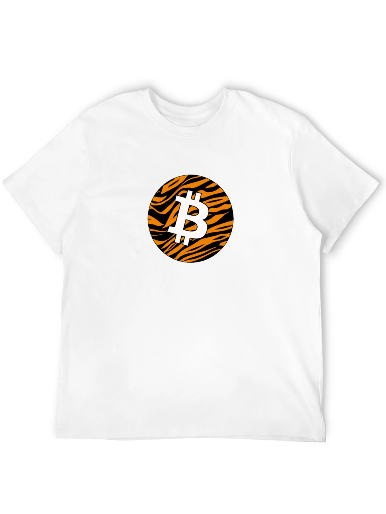 Bitcoin Tiger Print Black T-Shirt