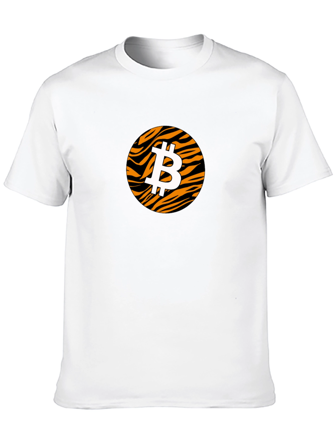 Bitcoin Tiger Print Black T-Shirt