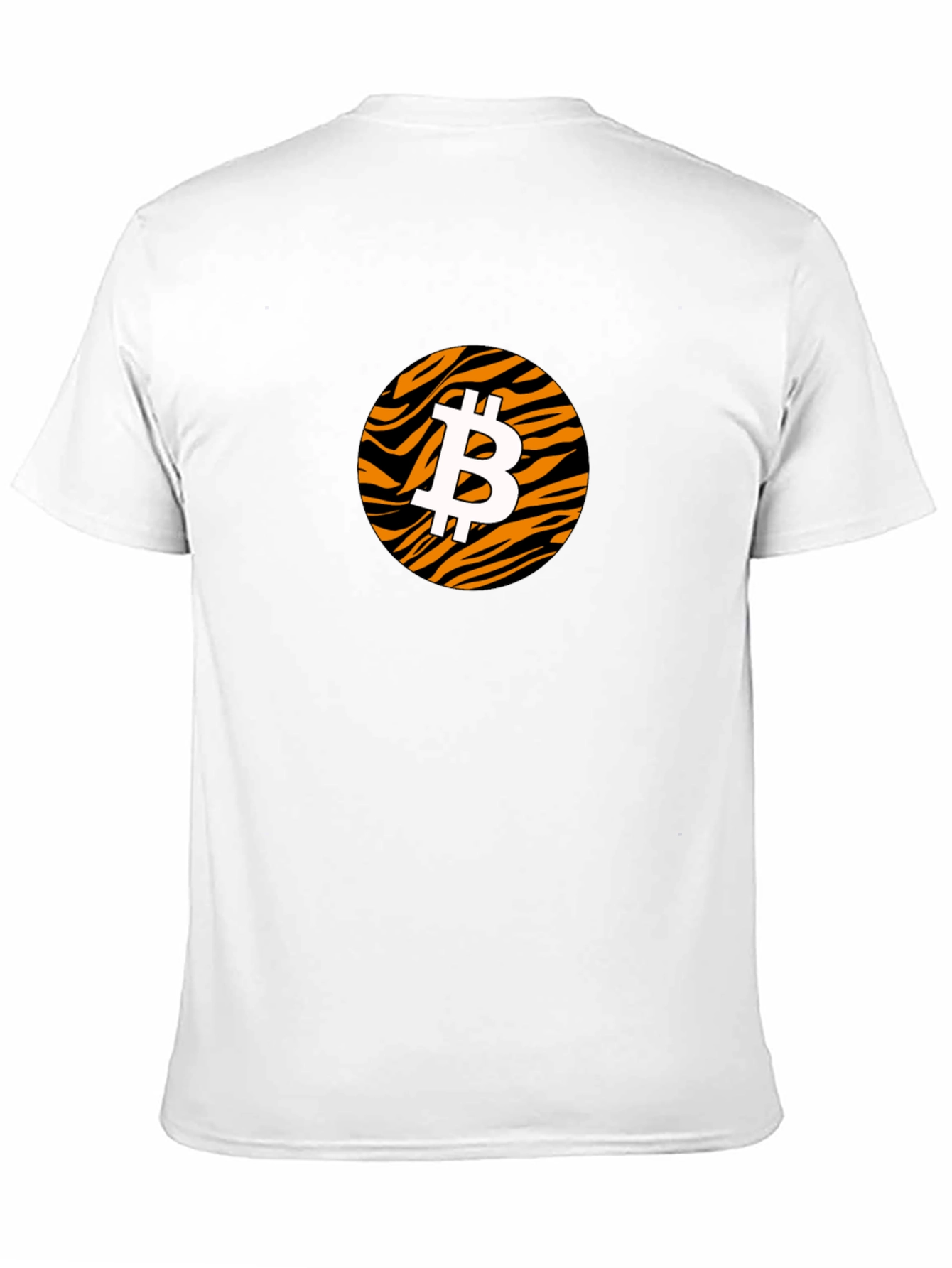 Bitcoin Tiger Print Black T-Shirt