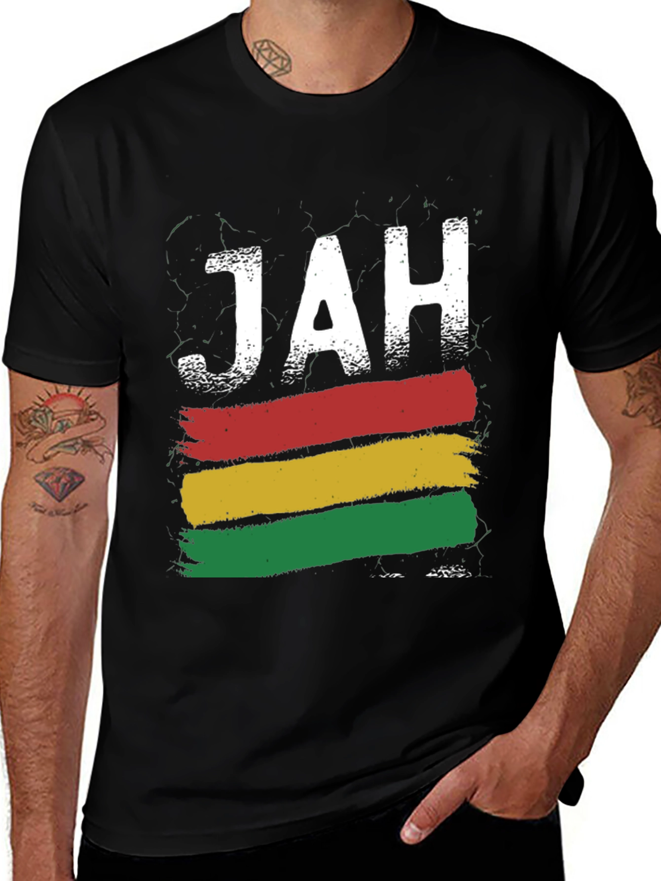 Rasta Jah T-Shirt: Reggae Inspired Graphic Tee