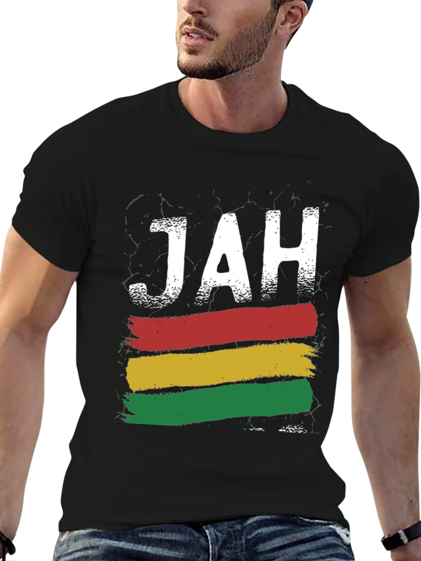 Rasta Jah T-Shirt: Reggae Inspired Graphic Tee
