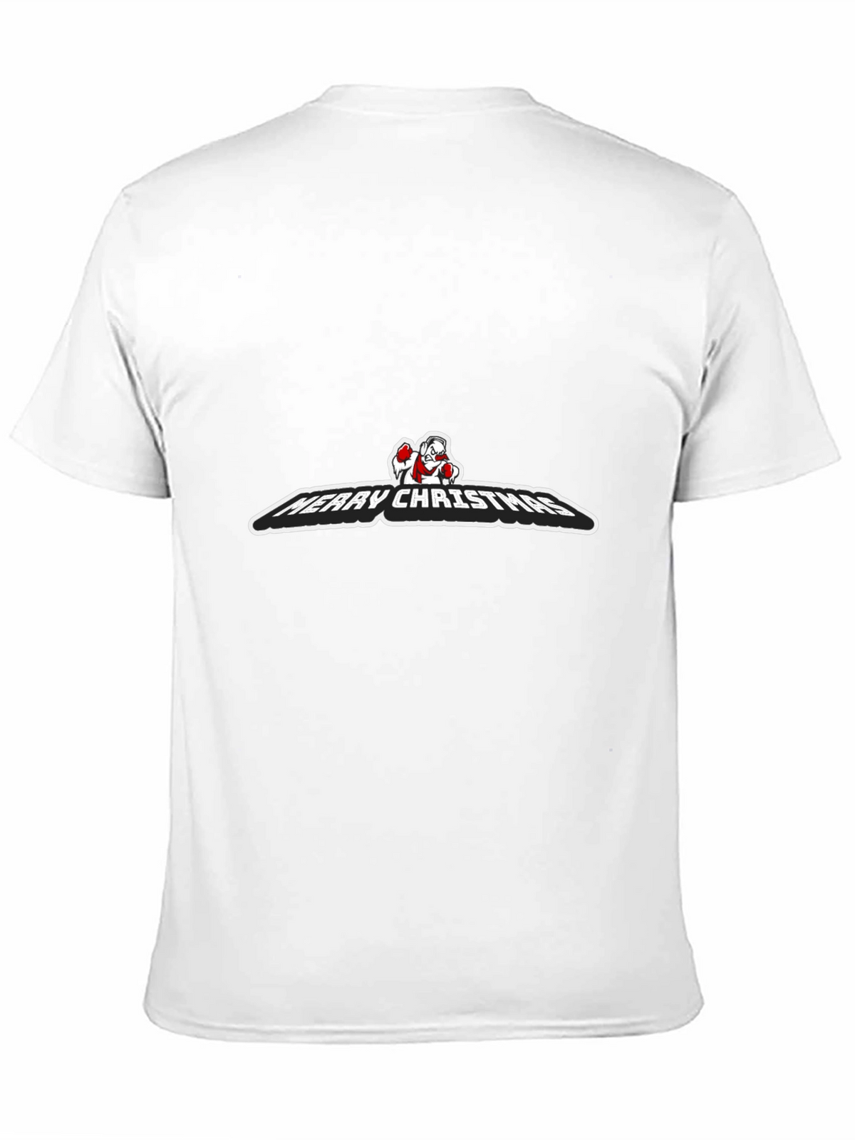 Merry Christmas Santa Boxing Black T-Shirt