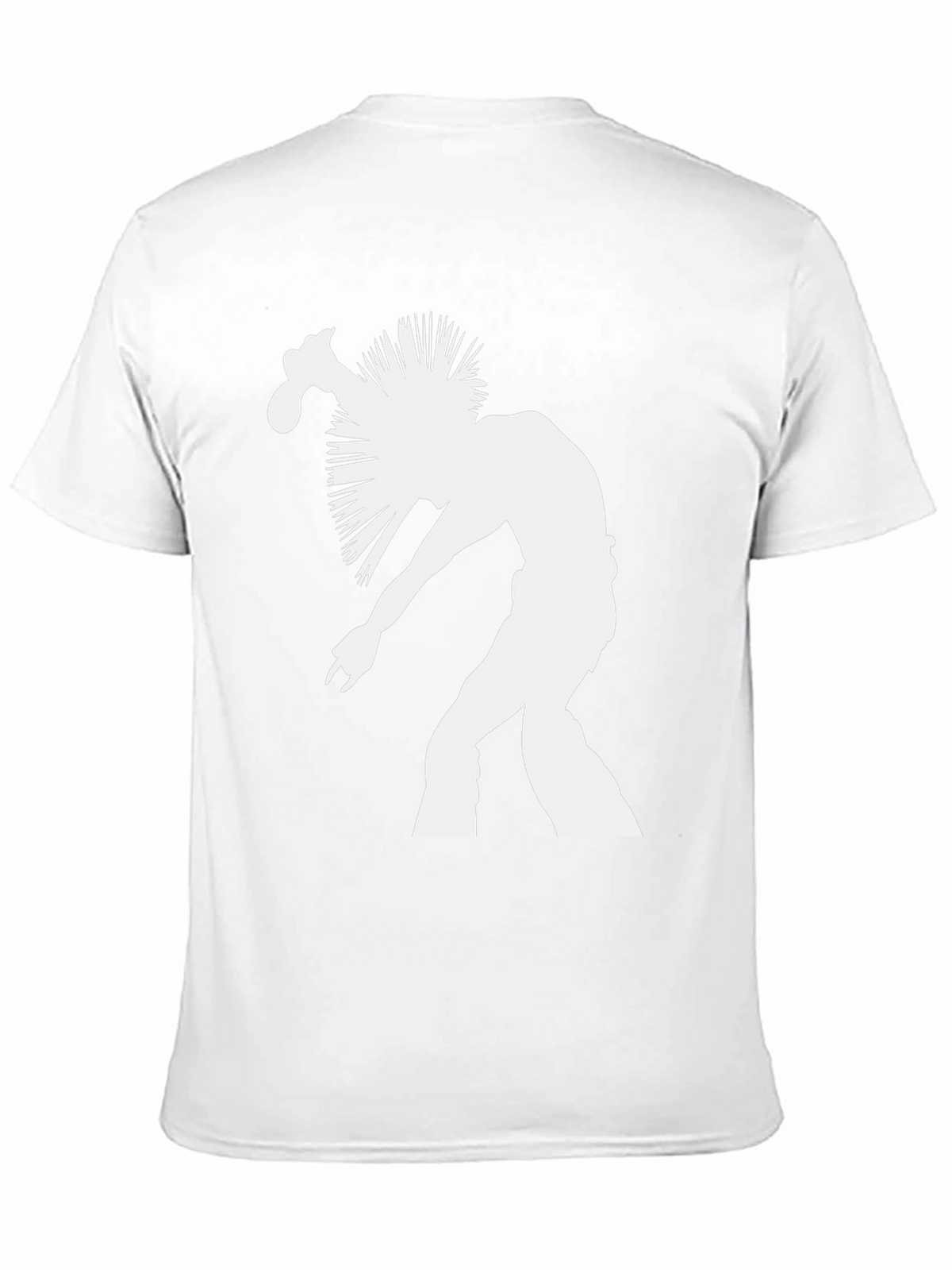 Punk Rock Silhouette Graphic Tee - Black Cotton T-Shirt