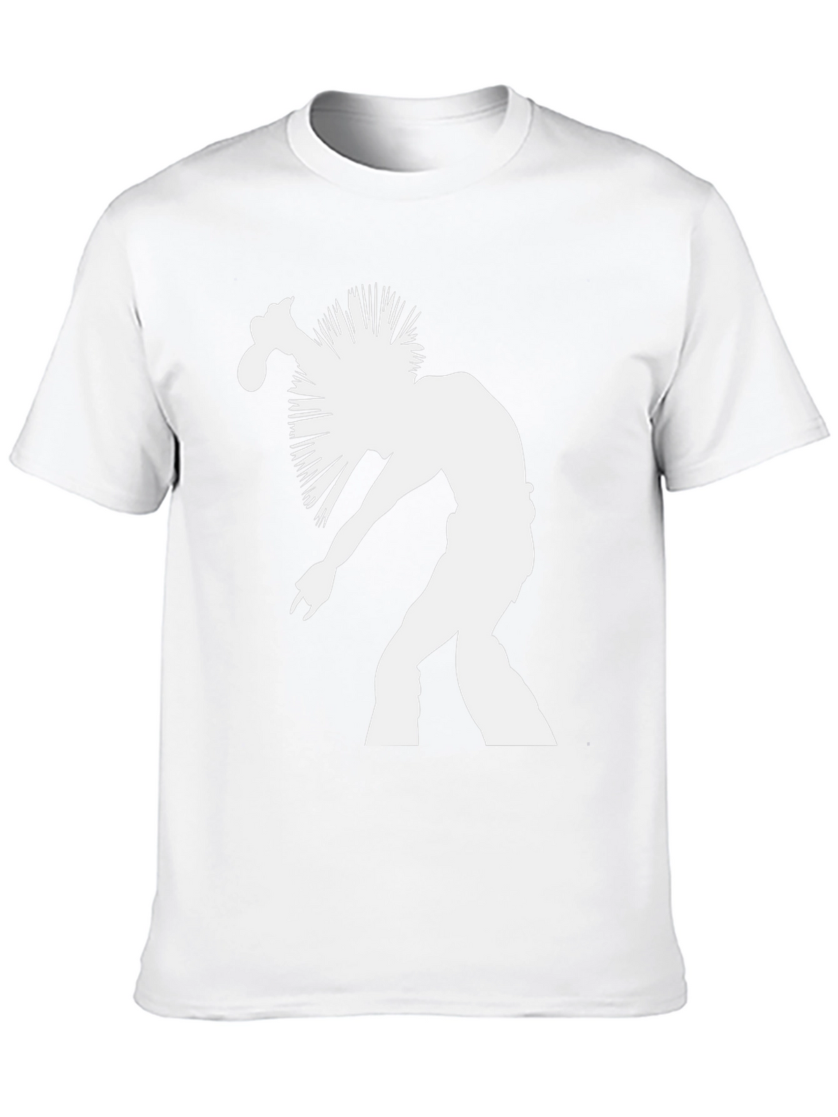 Punk Rock Silhouette Graphic Tee - Black Cotton T-Shirt