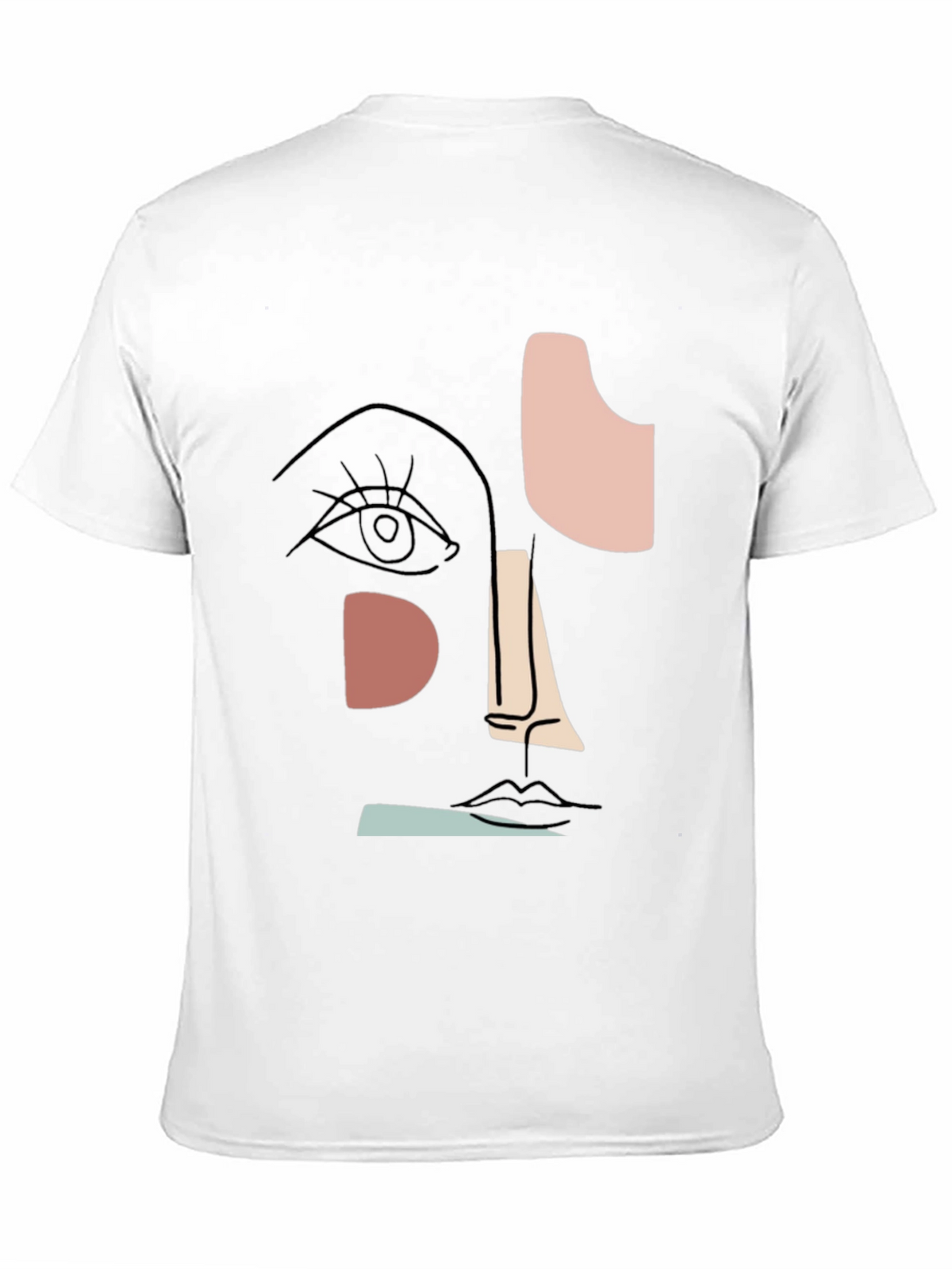 Abstract Face Graphic T-Shirt - Modern Art Tee