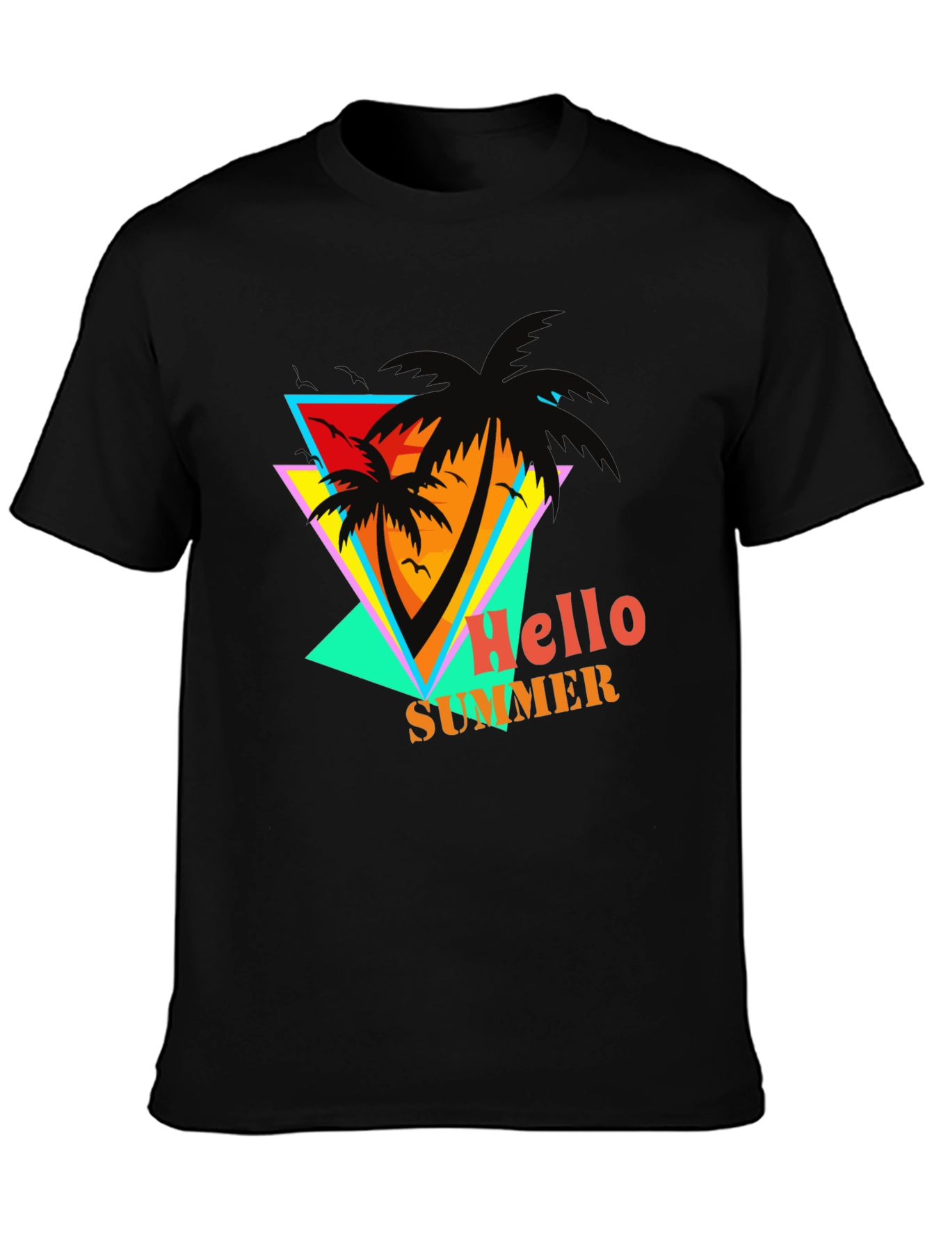 Hello Summer Retro Graphic T-Shirt