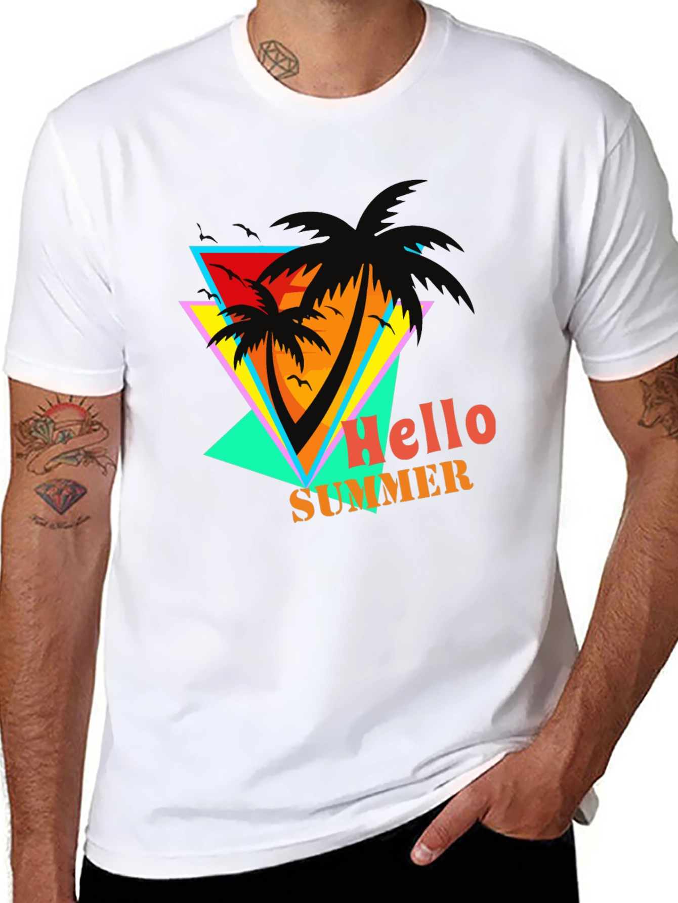 Hello Summer Retro Graphic T-Shirt