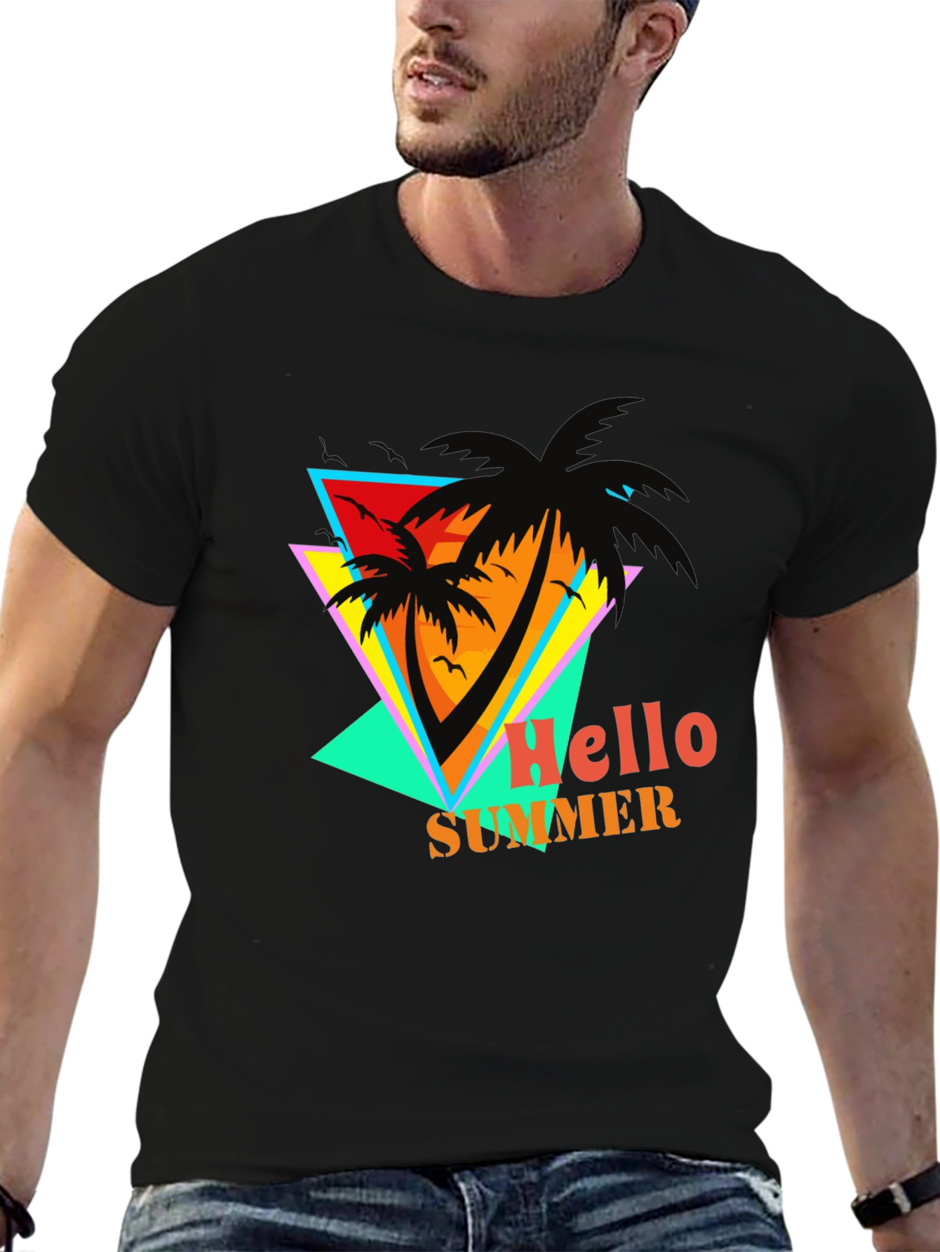 Hello Summer Retro Graphic T-Shirt