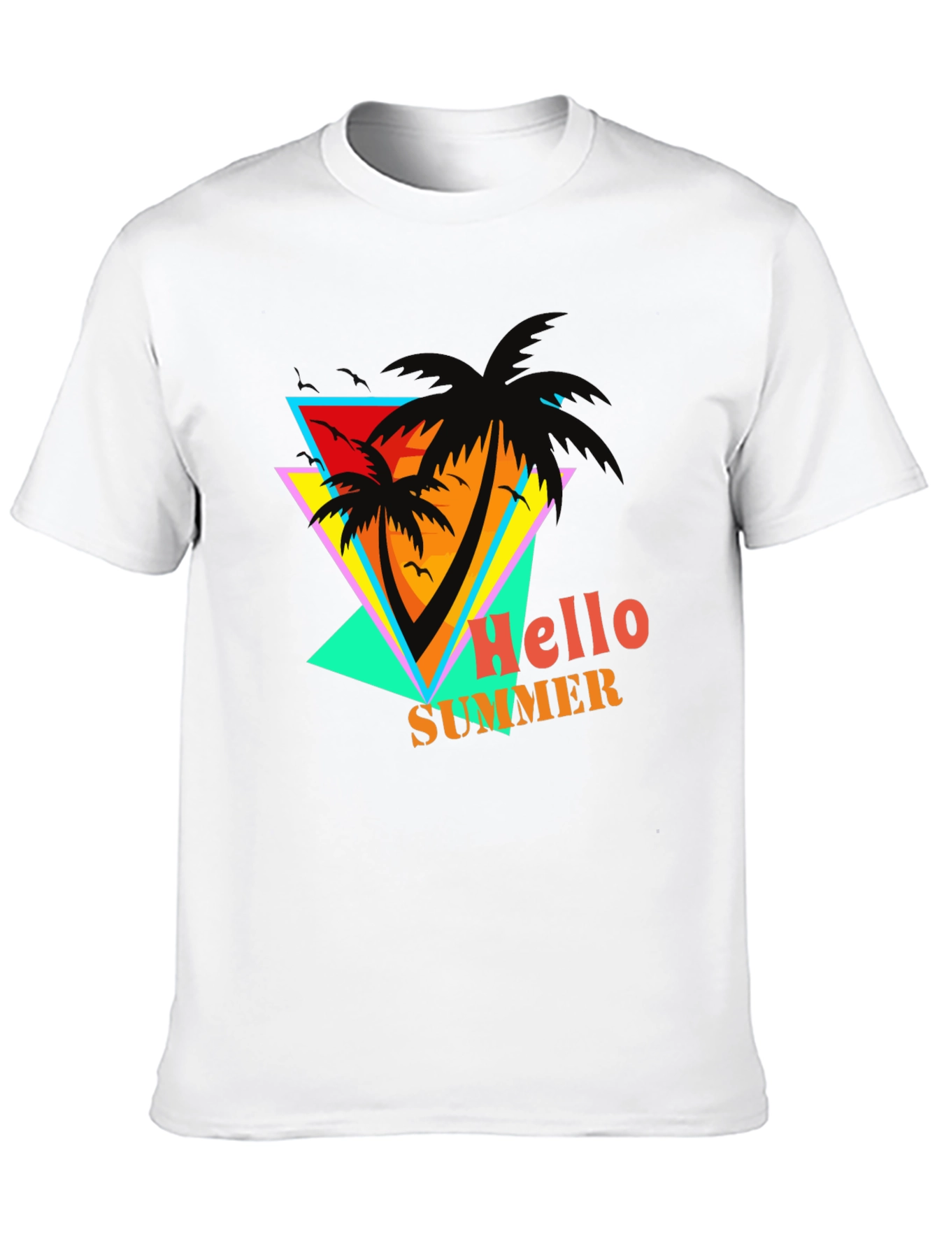 Hello Summer Retro Graphic T-Shirt