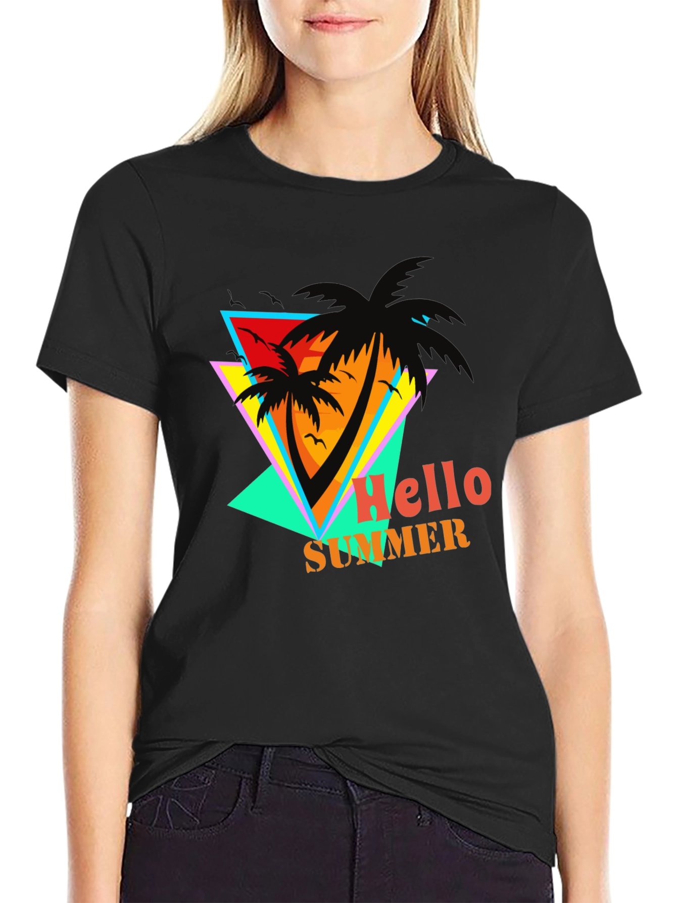 Hello Summer Retro Graphic T-Shirt