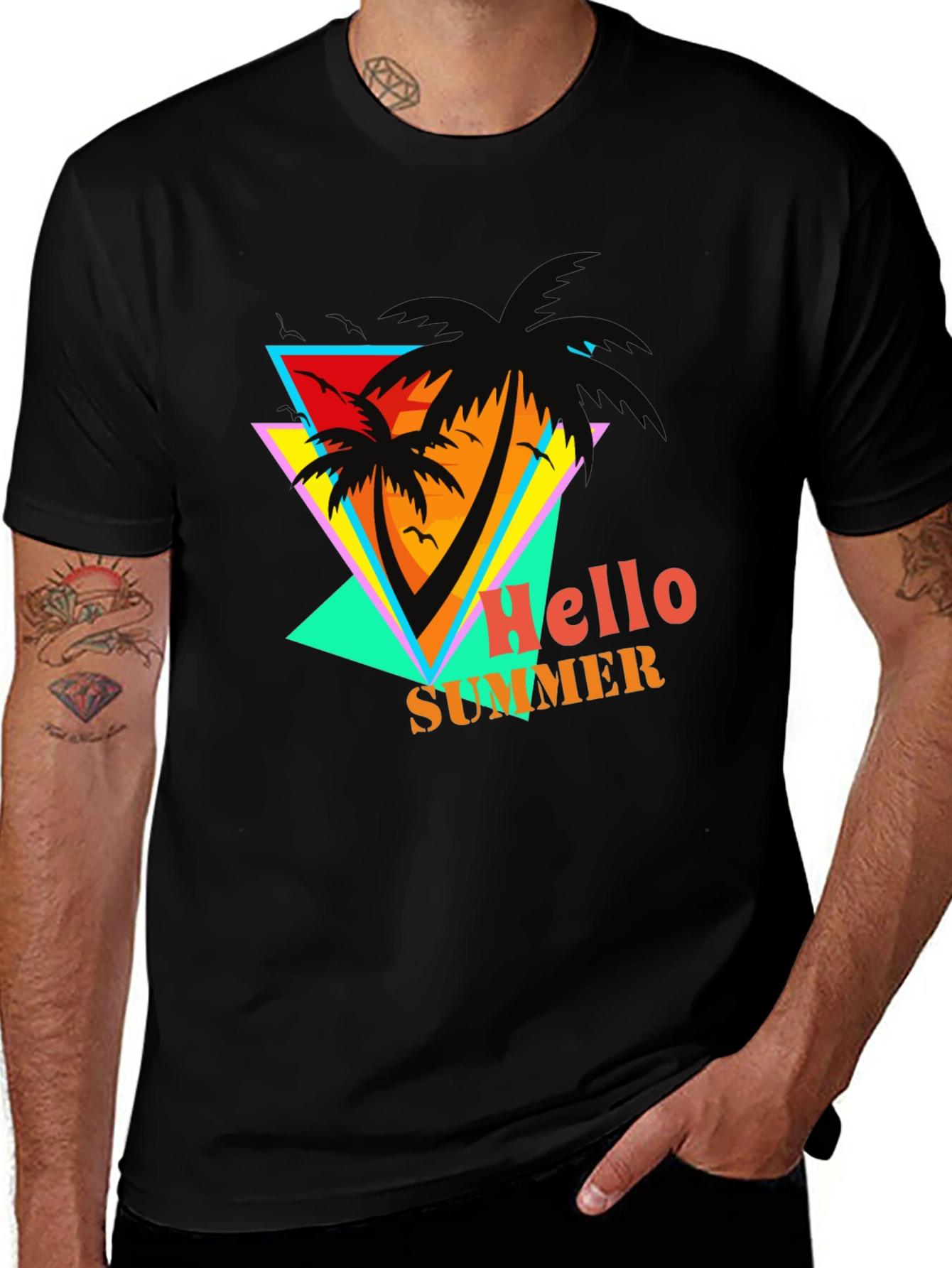 Hello Summer Retro Graphic T-Shirt