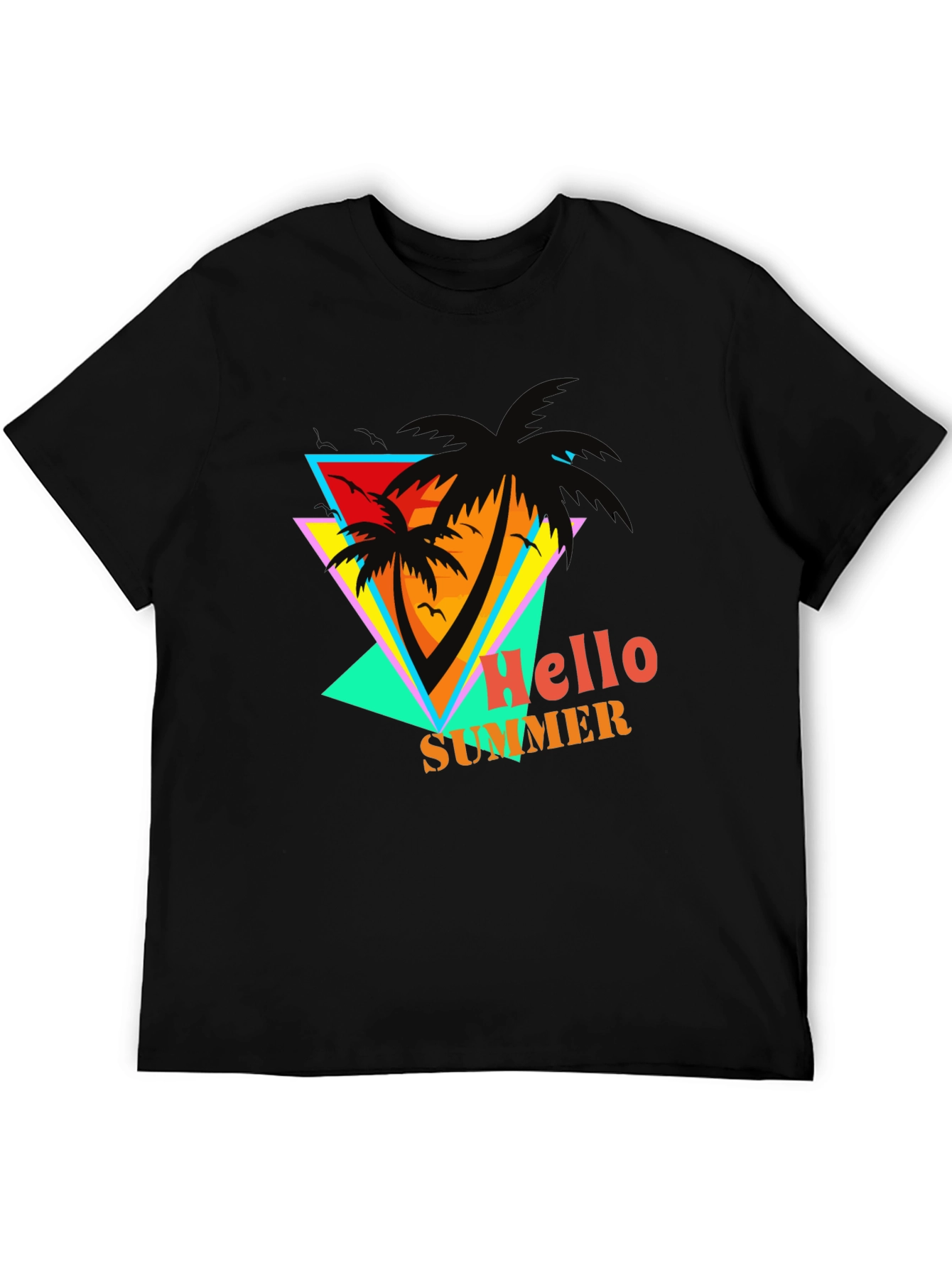 Hello Summer Retro Graphic T-Shirt