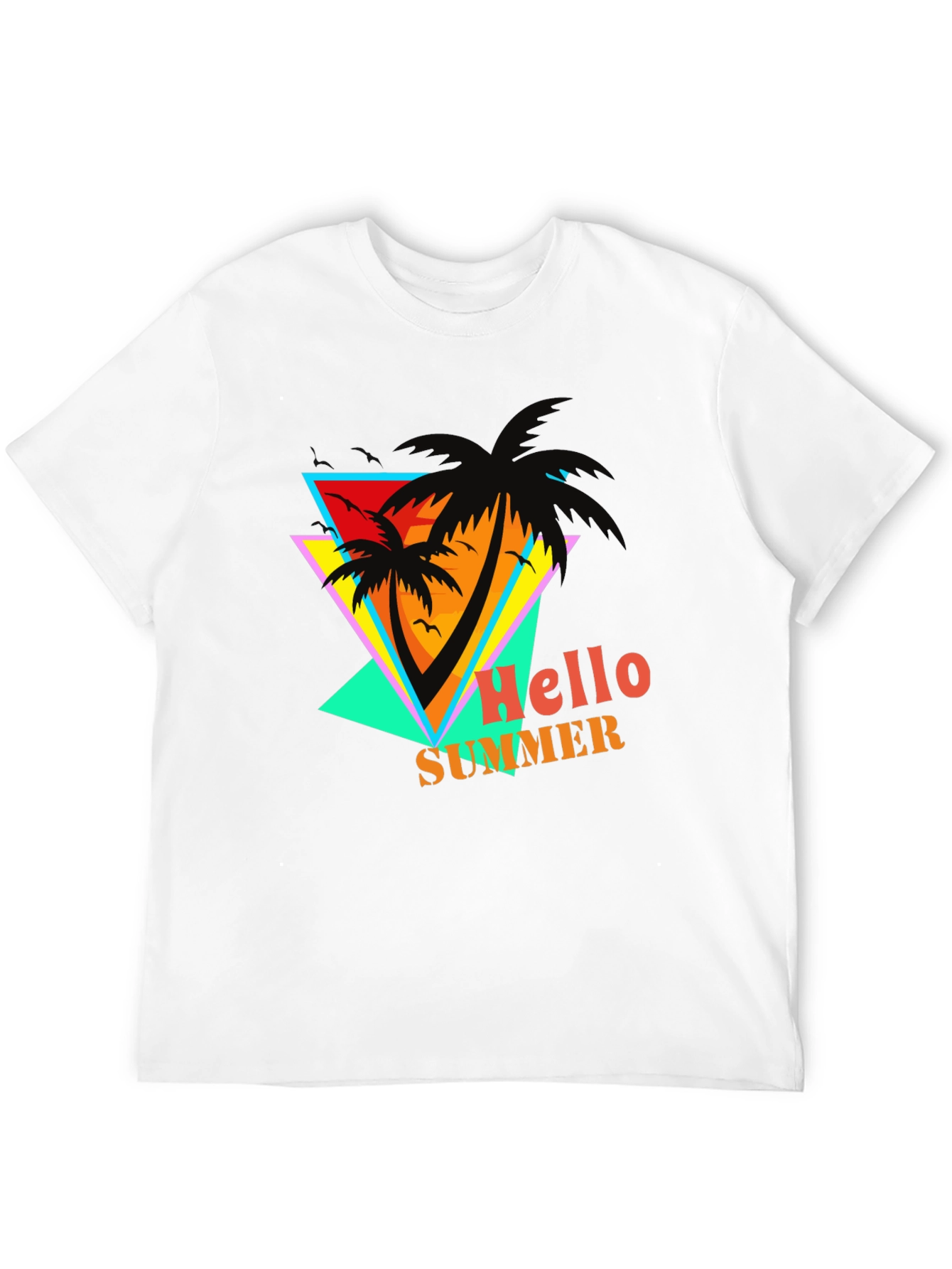 Hello Summer Retro Graphic T-Shirt