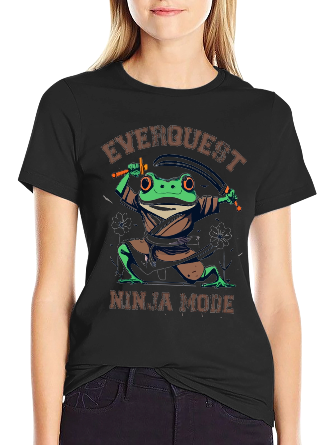 Everquest Ninja Mode Frog Graphic T-Shirt
