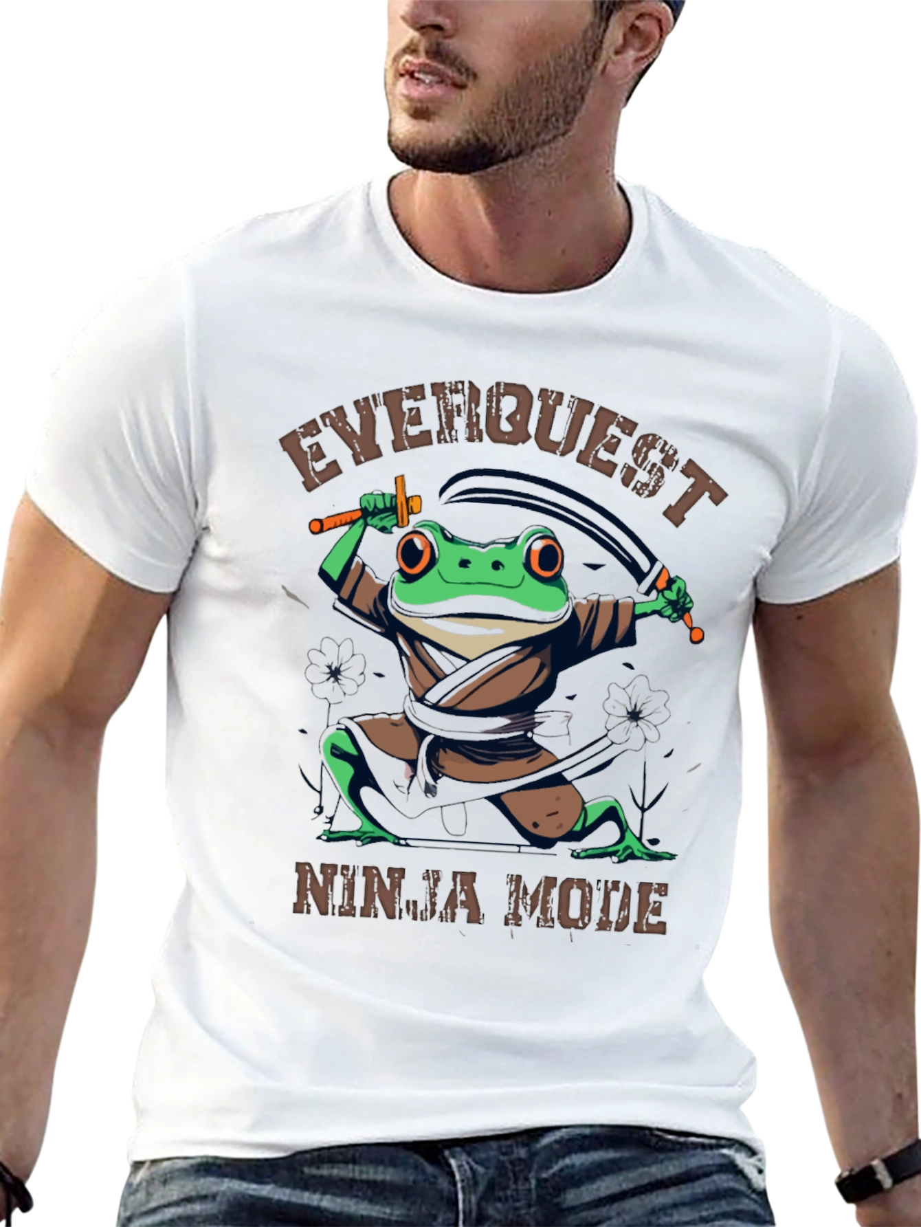 Everquest Ninja Mode Frog Graphic T-Shirt
