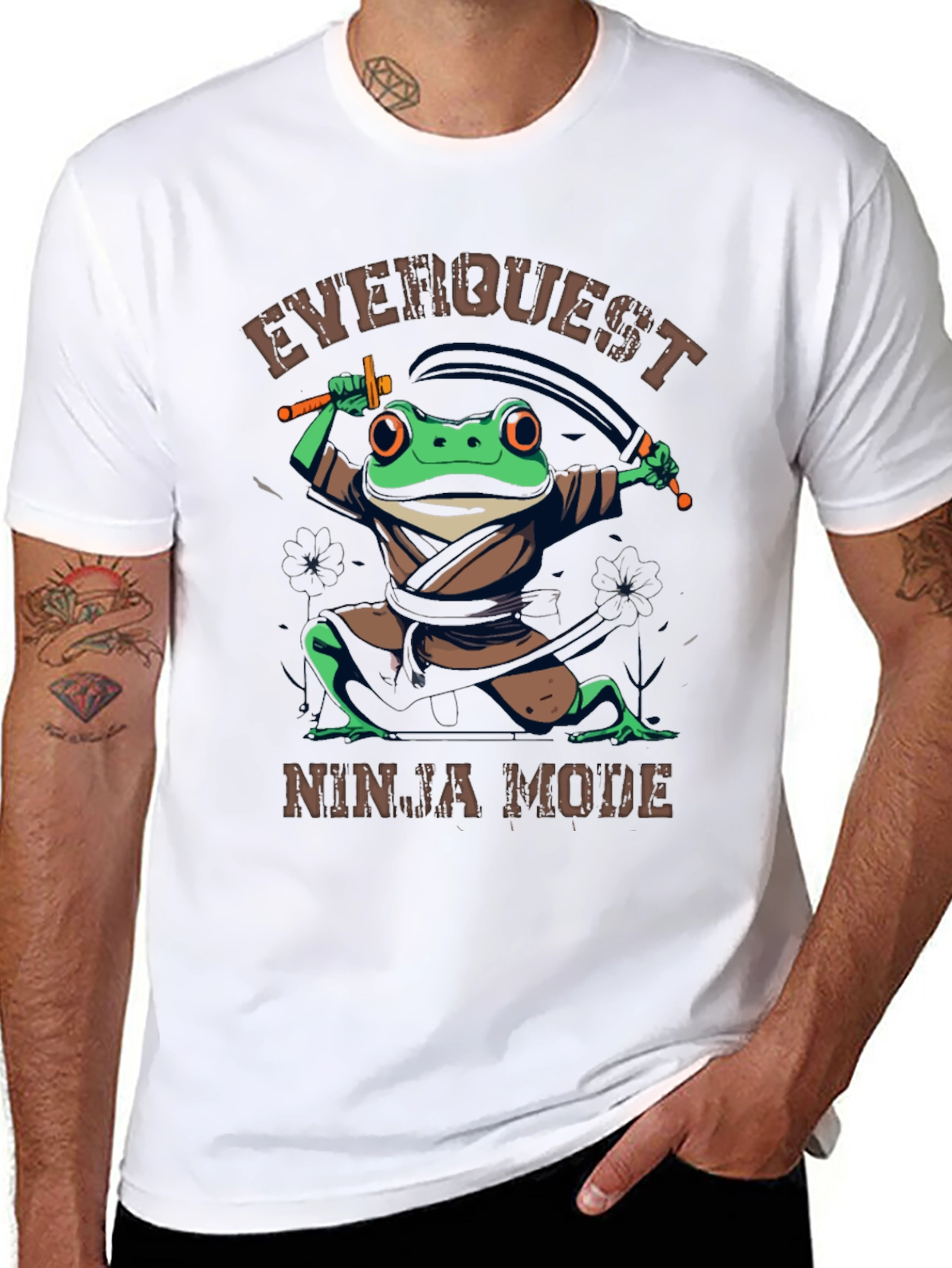 Everquest Ninja Mode Frog Graphic T-Shirt