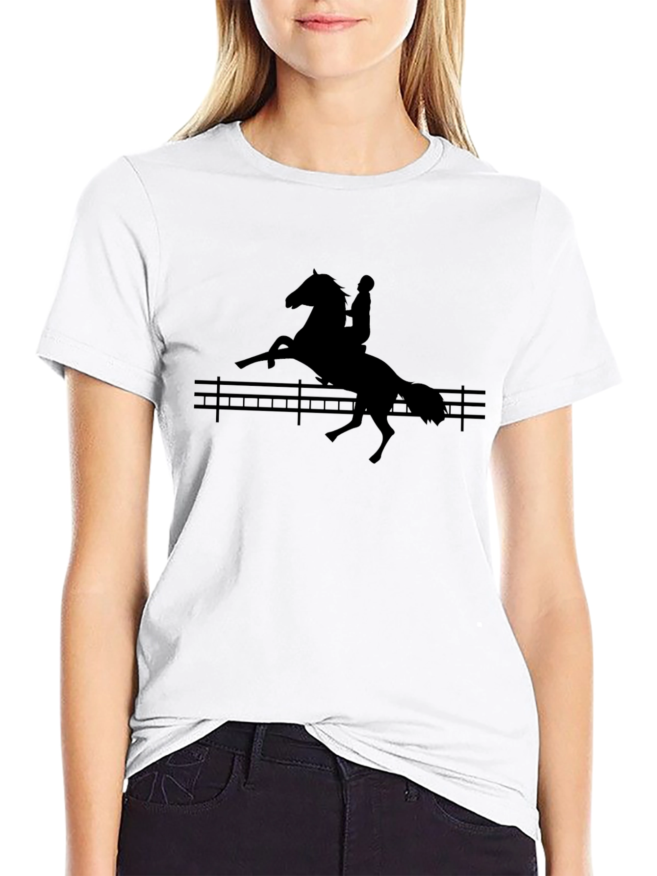 Equestrian Silhouette Black T-Shirt