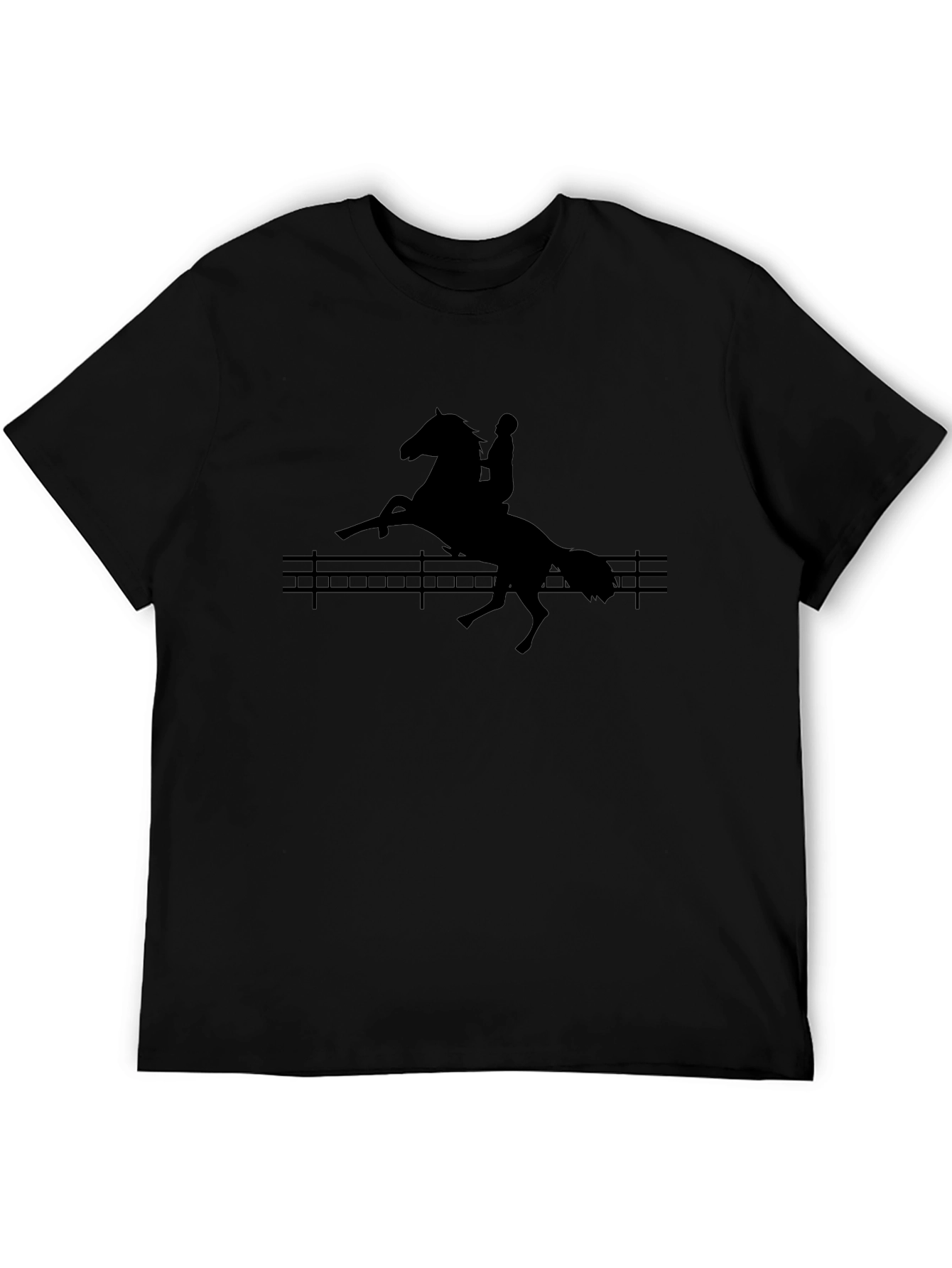 Equestrian Silhouette Black T-Shirt
